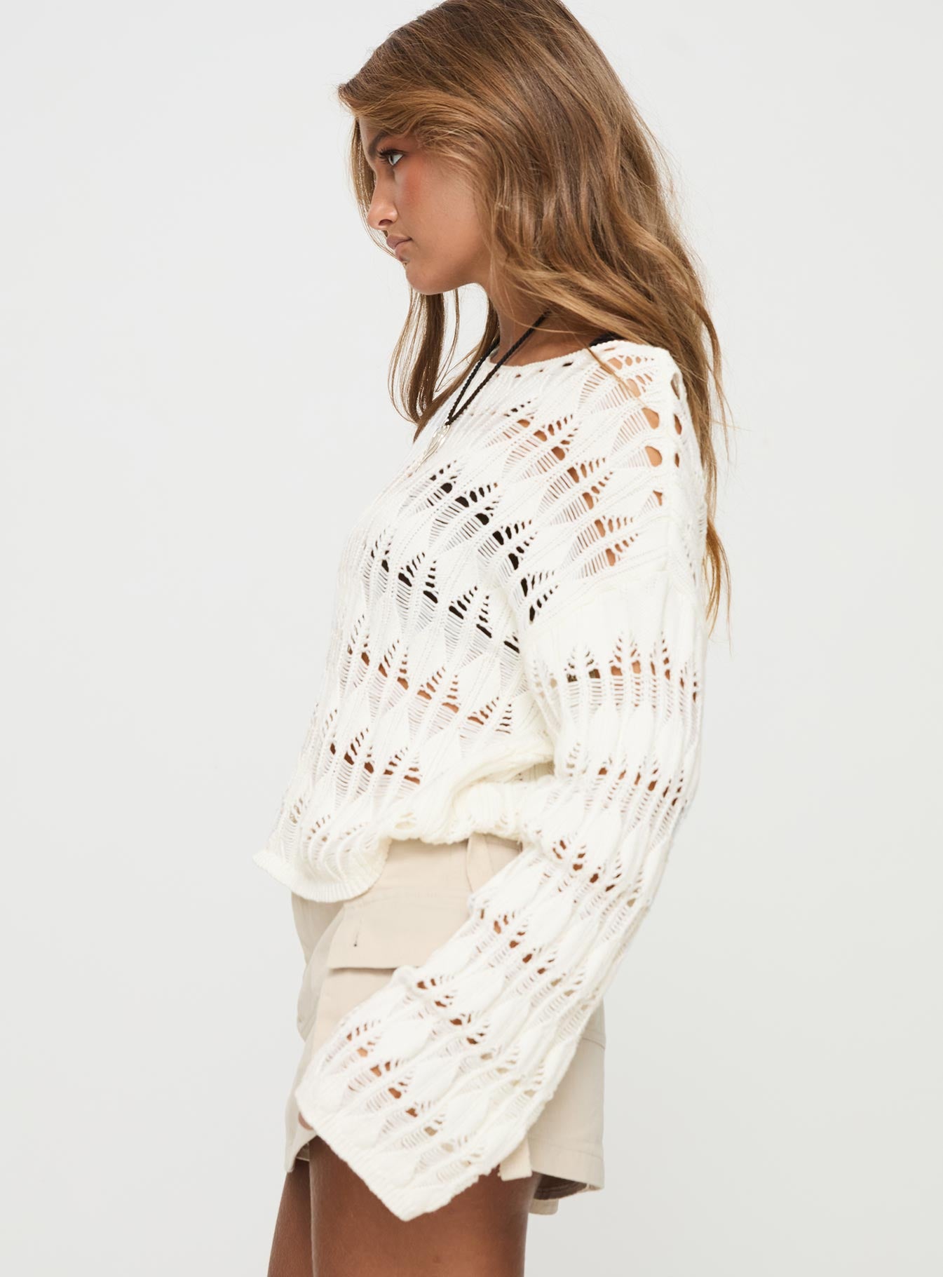 Mistic Knit Sweater Cream、mySite、solidvoid