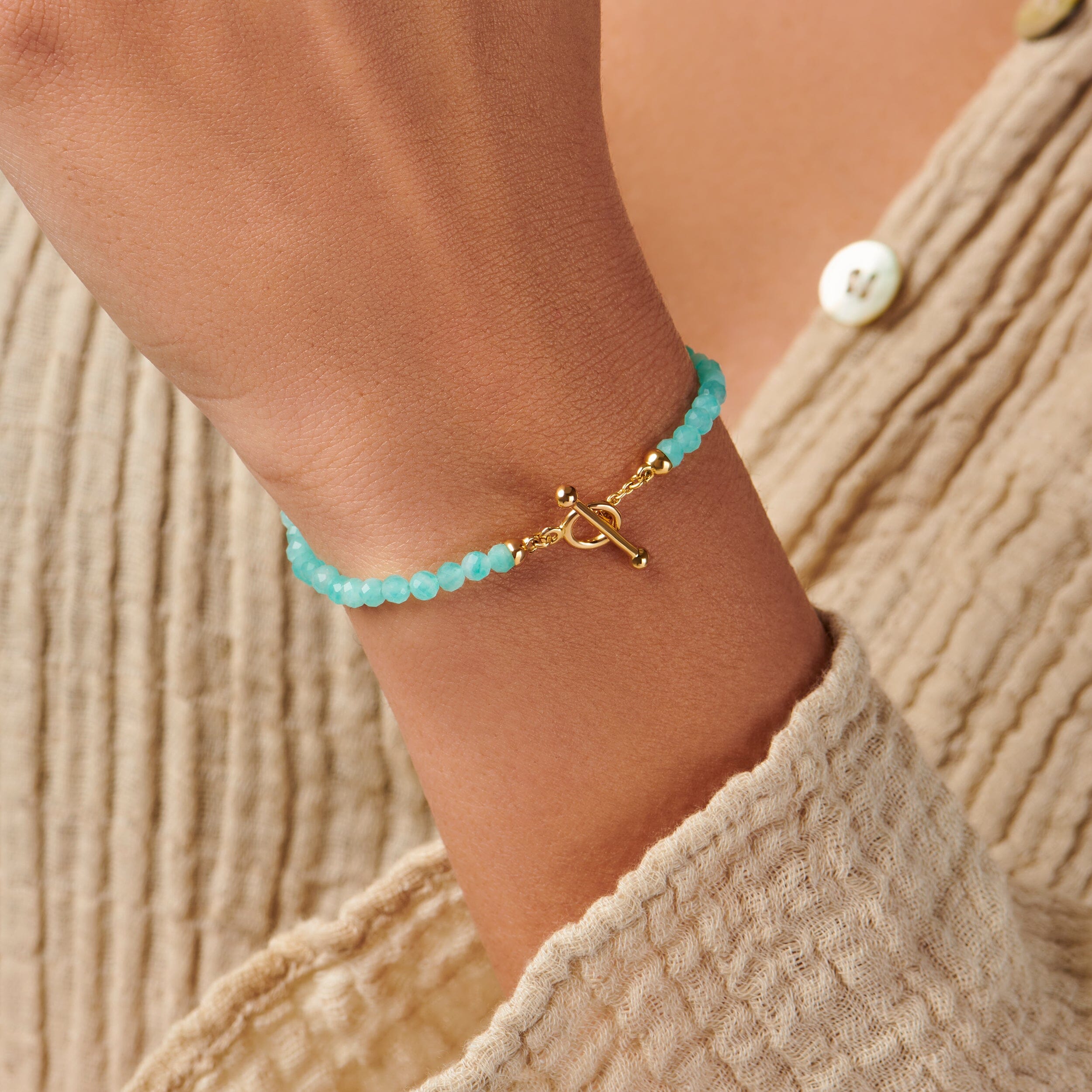 Amazonite T-Lock Beads Bracelet - Raise Your Vibrations、mySite、hinf8tx79