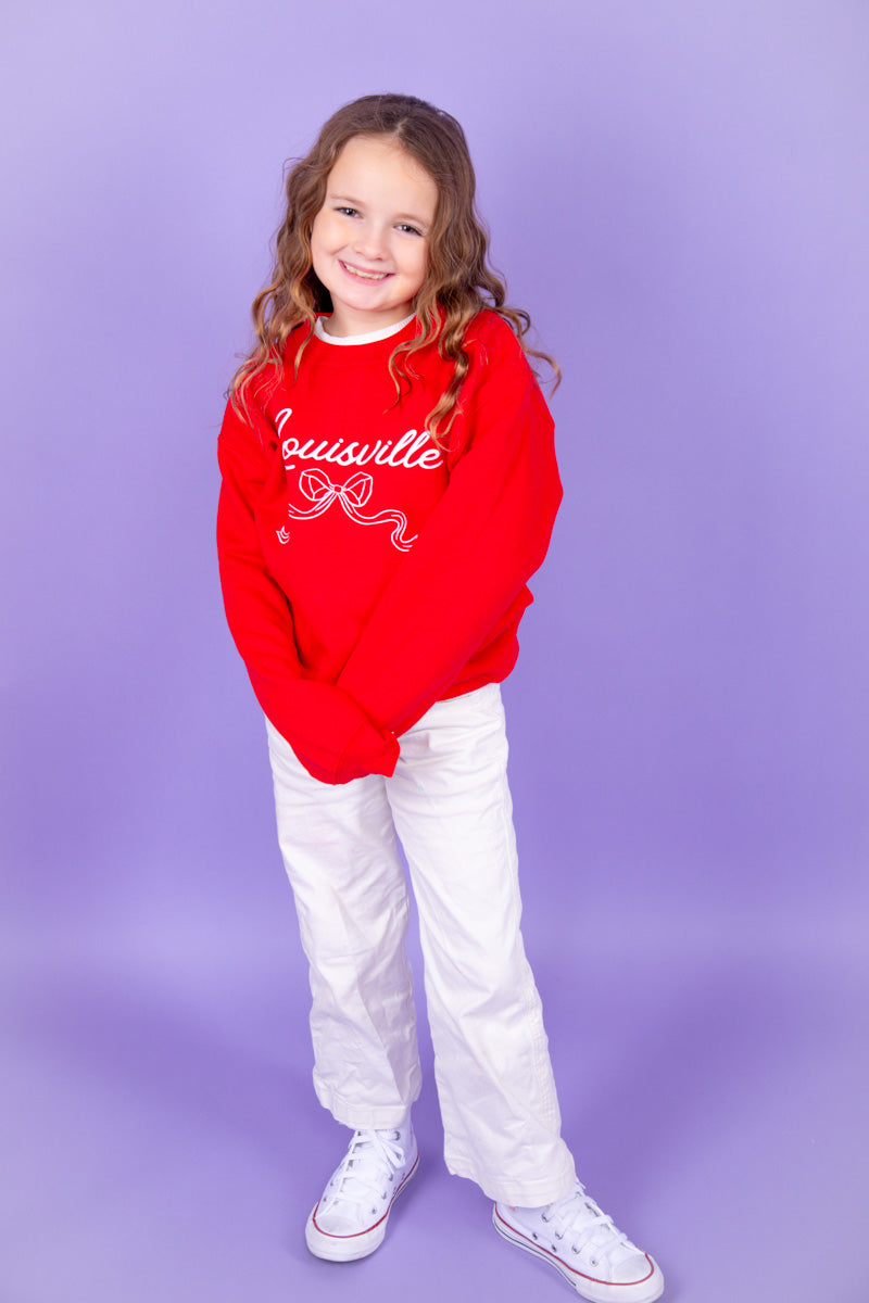 Louisville Bow Sweatshirt - Girls、mySite、hinf8tx79