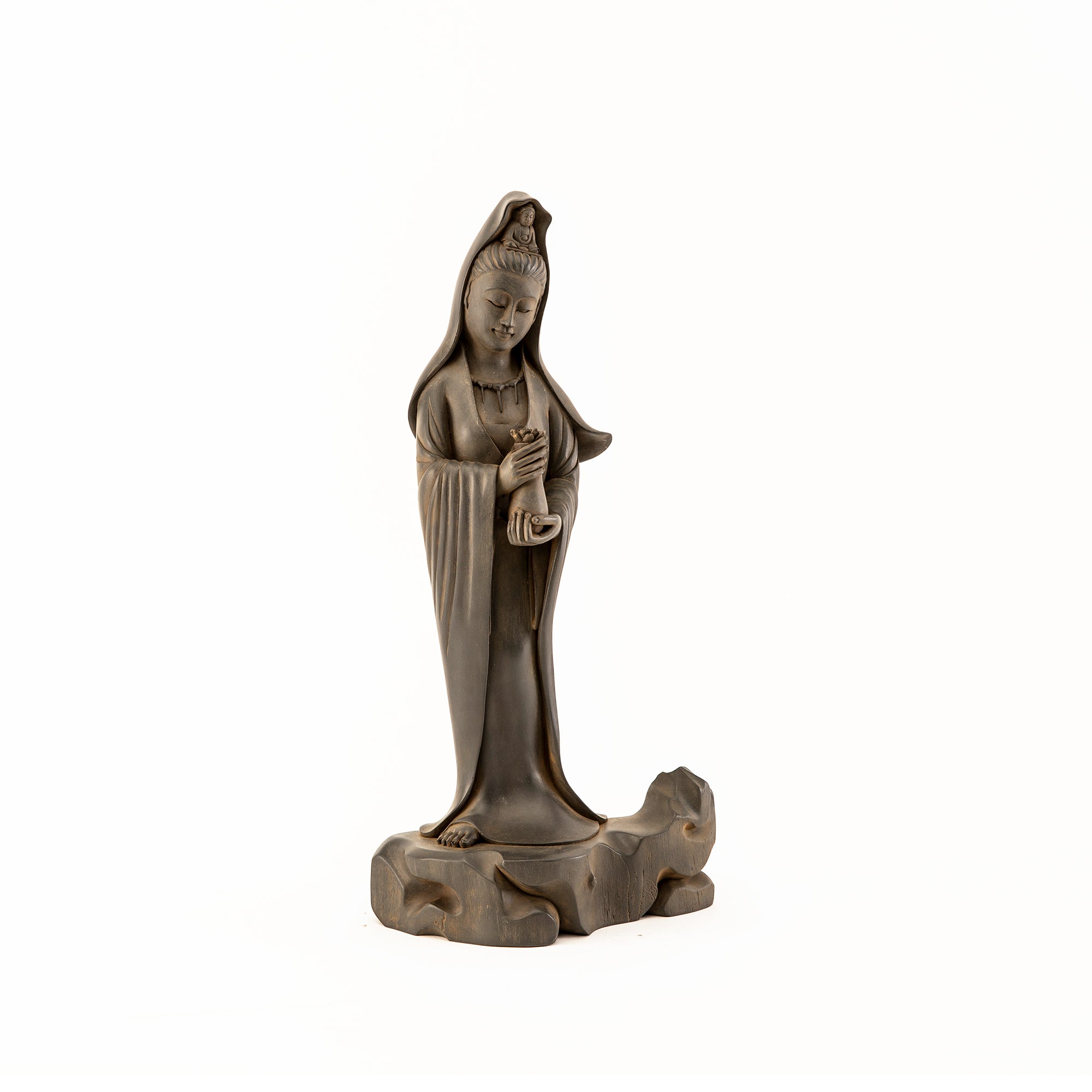 Kuan Yin with Vessel and Lotus Statue、mySite、topwebapps