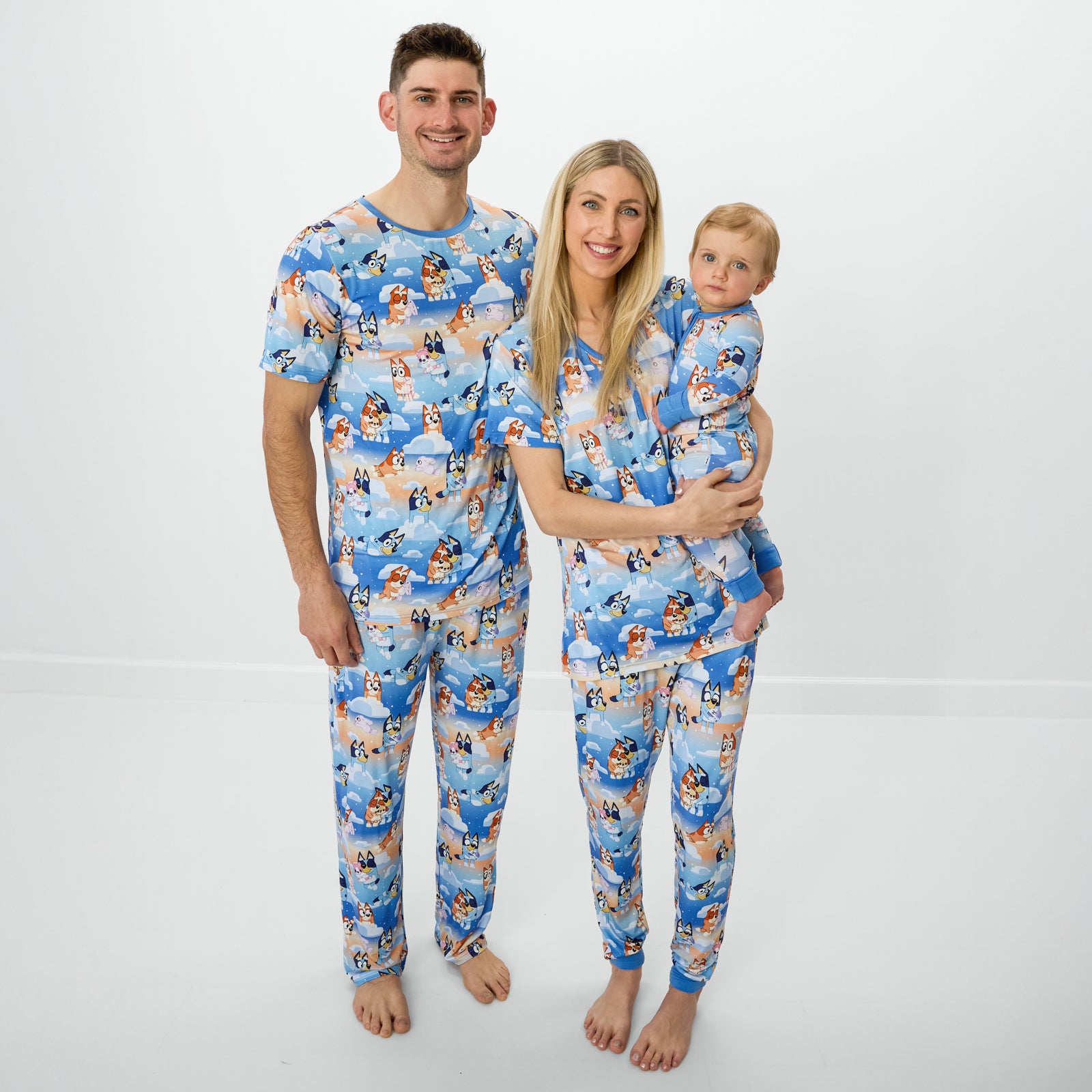 Bluey Blue Sleepytime Women's Short Sleeve Pajama Top、mySite、g9winljtr