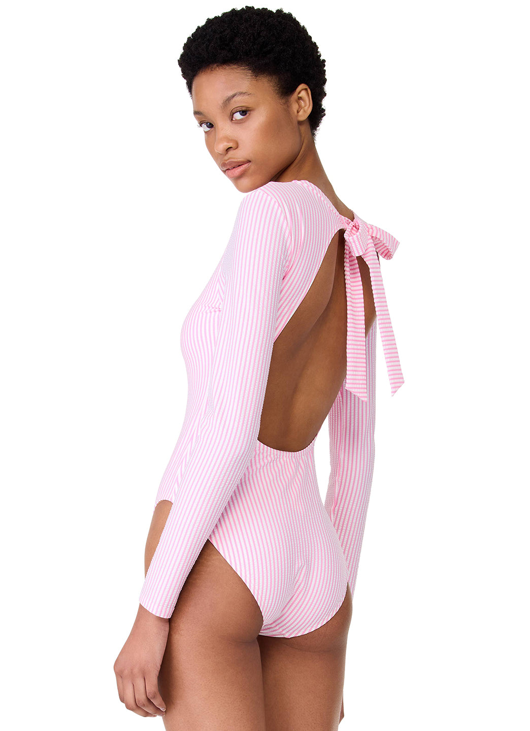 Kate Spade Women's Tide Stripe Long Sleeve One Piece、mySite、noshort