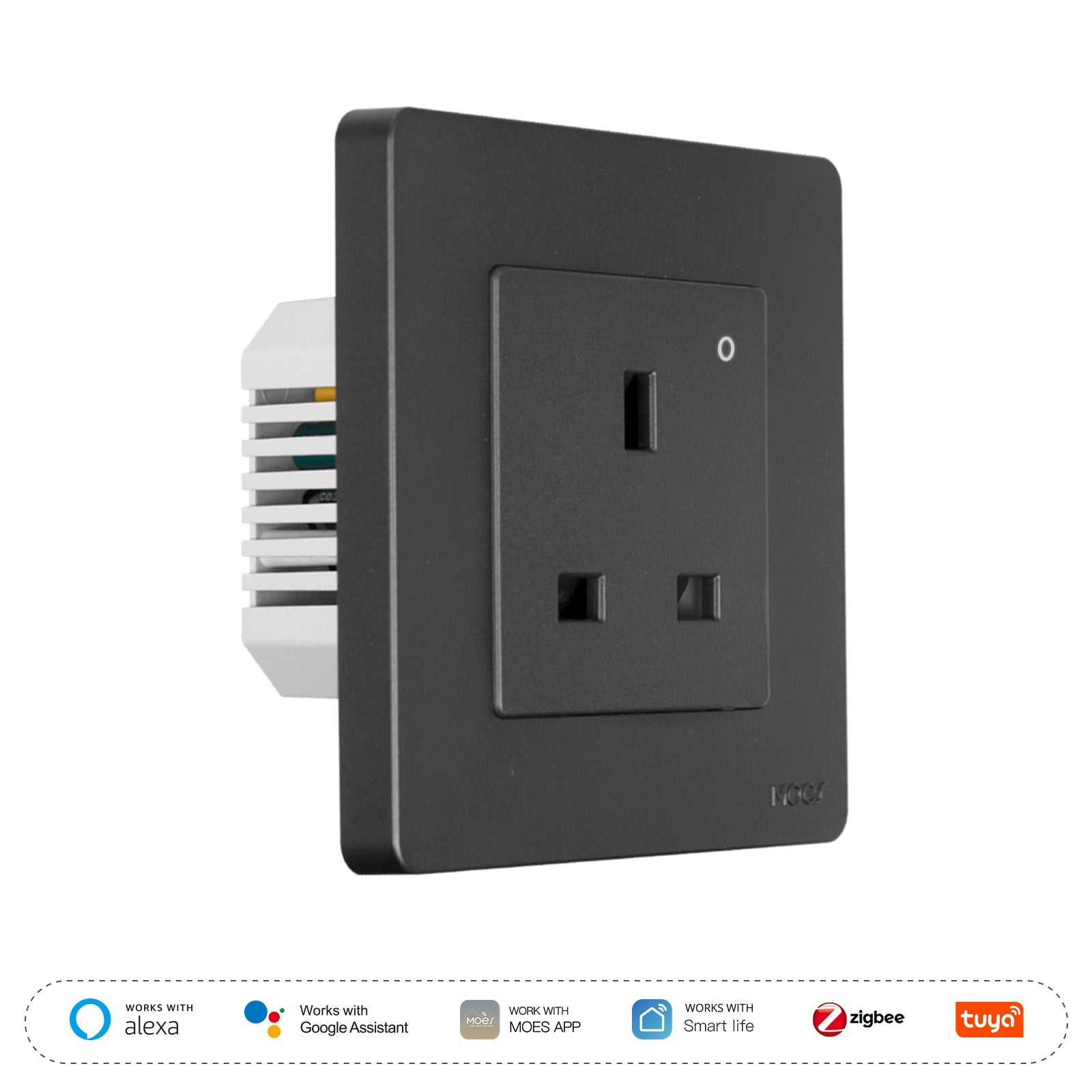 Star Ring ZigBee Smart Socket UK Wall Embedded Outlet Energy Monitor、mySite、fannypackpong