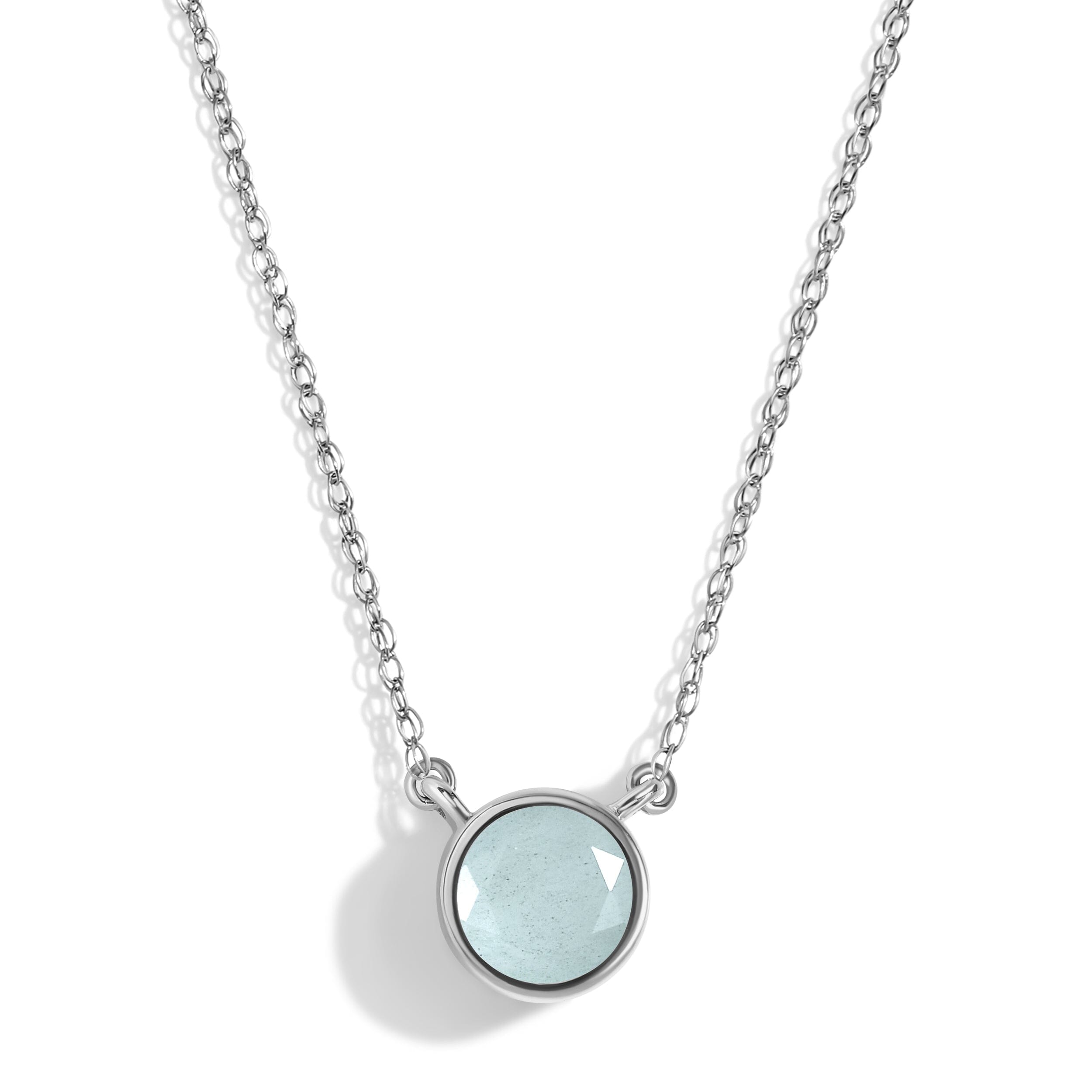 Aquamarine Necklace - Solitaire、mySite、hinf8tx79