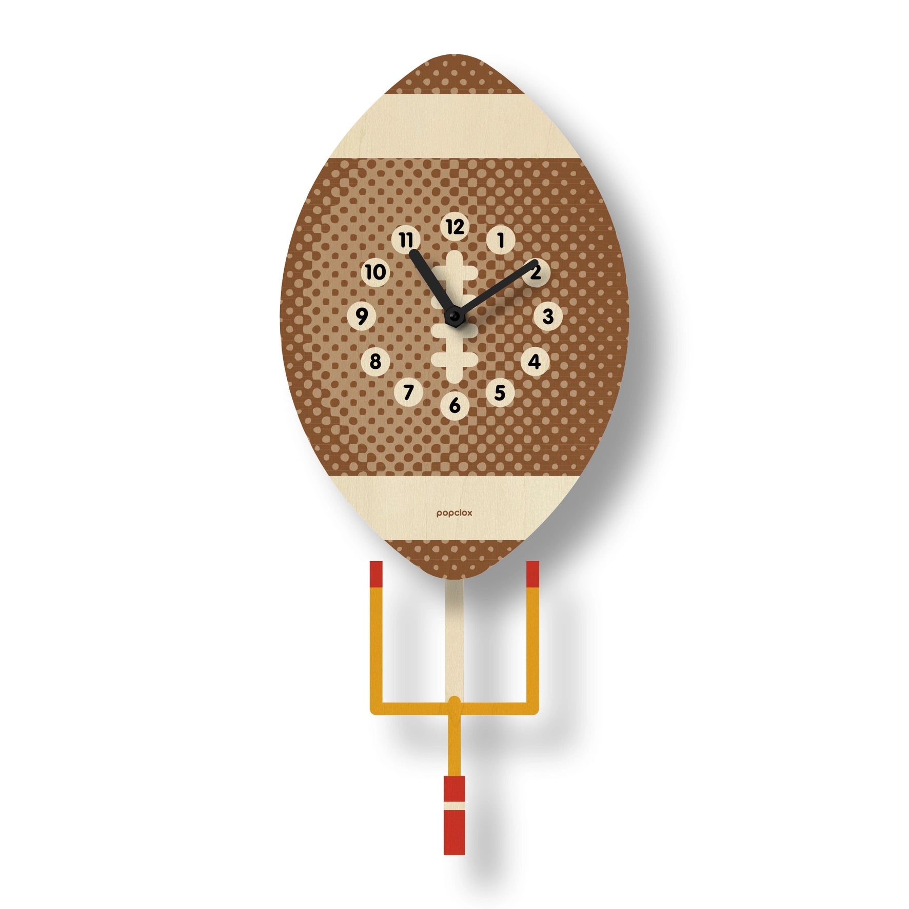 Football Pendulum Clock - Wood、mySite、g9winljtr