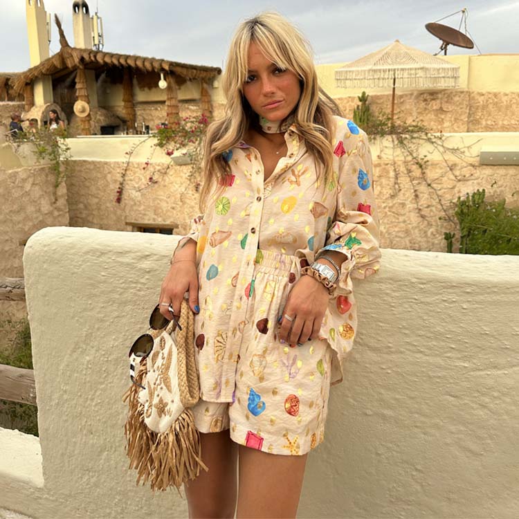 Cream Shell Elissa Shorts、mySite、solidvoid