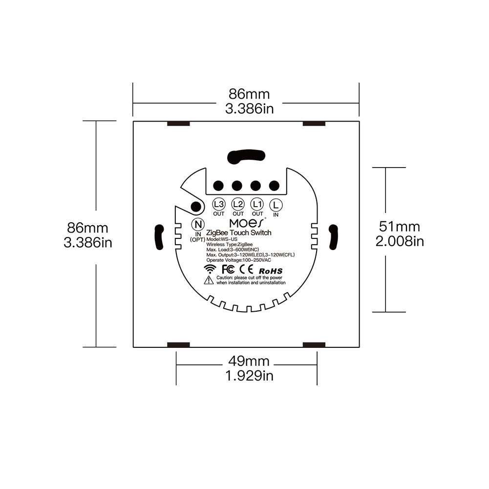 Switch Panel Glass Panel US EU Version 1/2/3/4 Gang (ONLY PANEL without switch）、mySite、fannypackpong