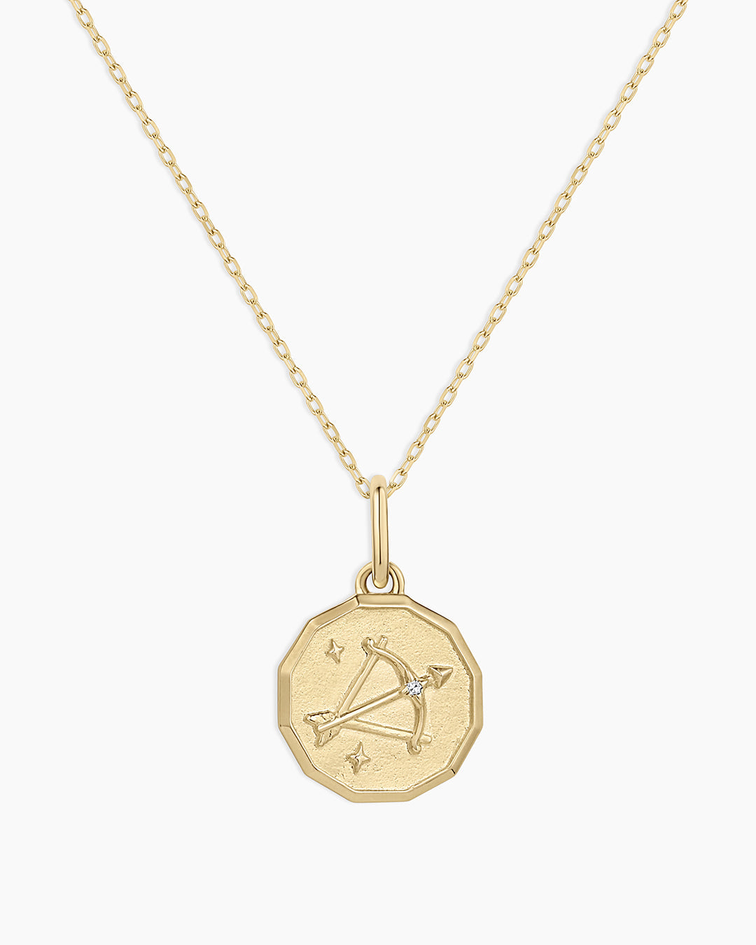 Diamond Zodiac Coin Charm Necklace、mySite、hinf8tx79