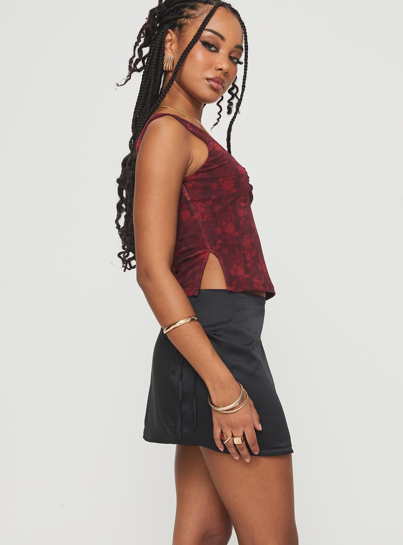 Ambrosia Mini Skirt Black、mySite、solidvoid