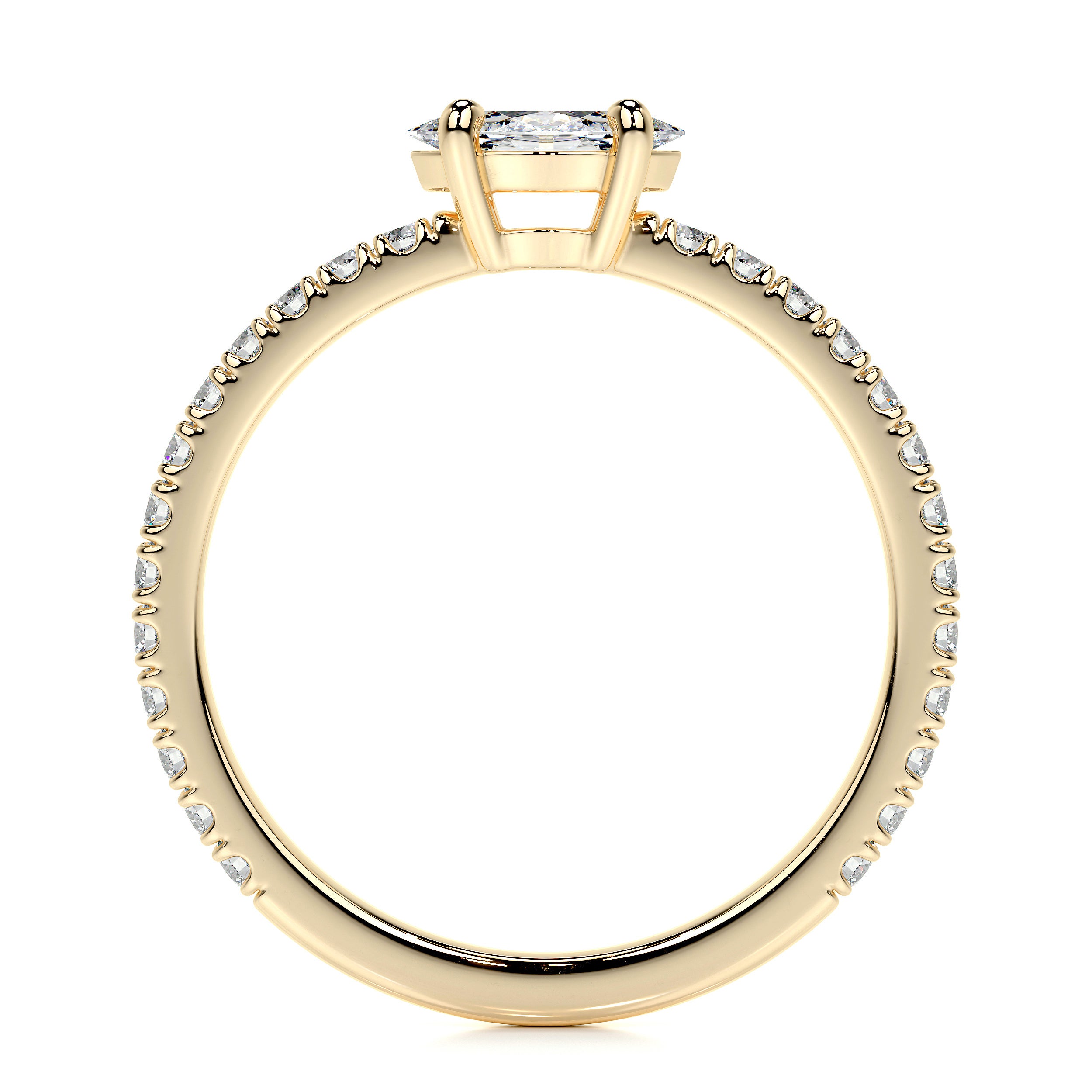 Chloe Marquise Lab Grown Stacking Ring (0.60 Carat) -18K Yellow Gold、mySite、hinf8tx79