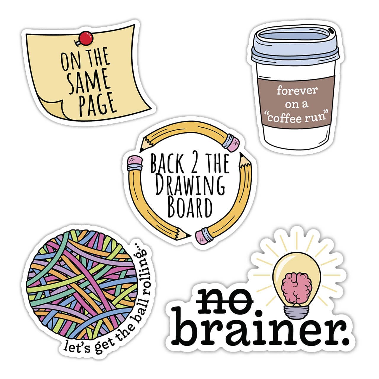  Office Sarcasm Stickers - 5 Pack、mySite、ghnorth