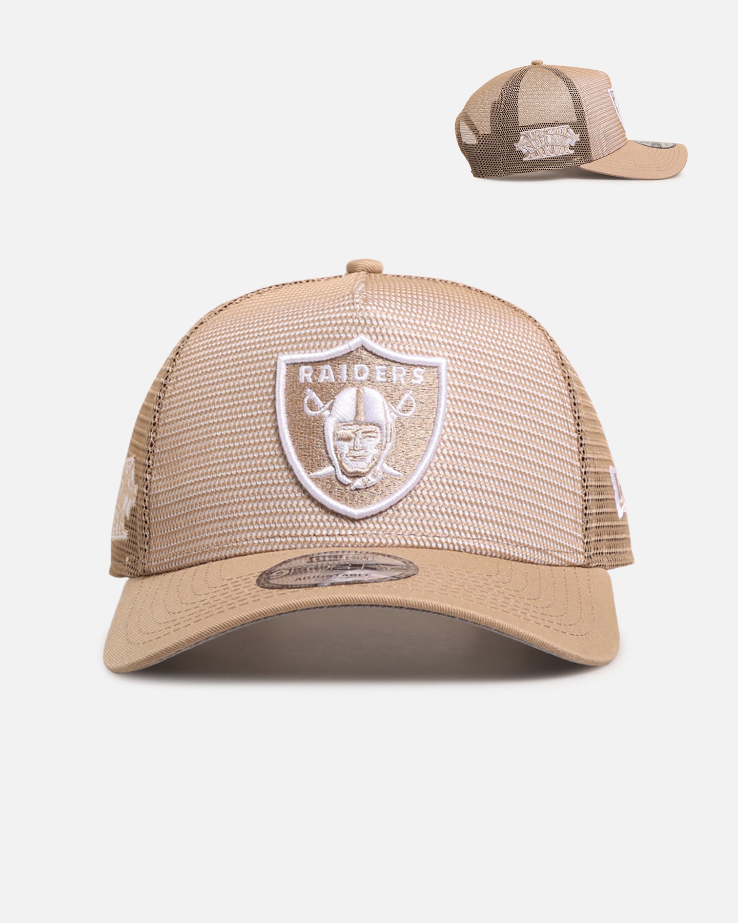 New Era Las Vegas Raiders 'Polychromatic Mesh' 9FORTY A-Frame Snapback Camel、mySite、zt4zffjzw