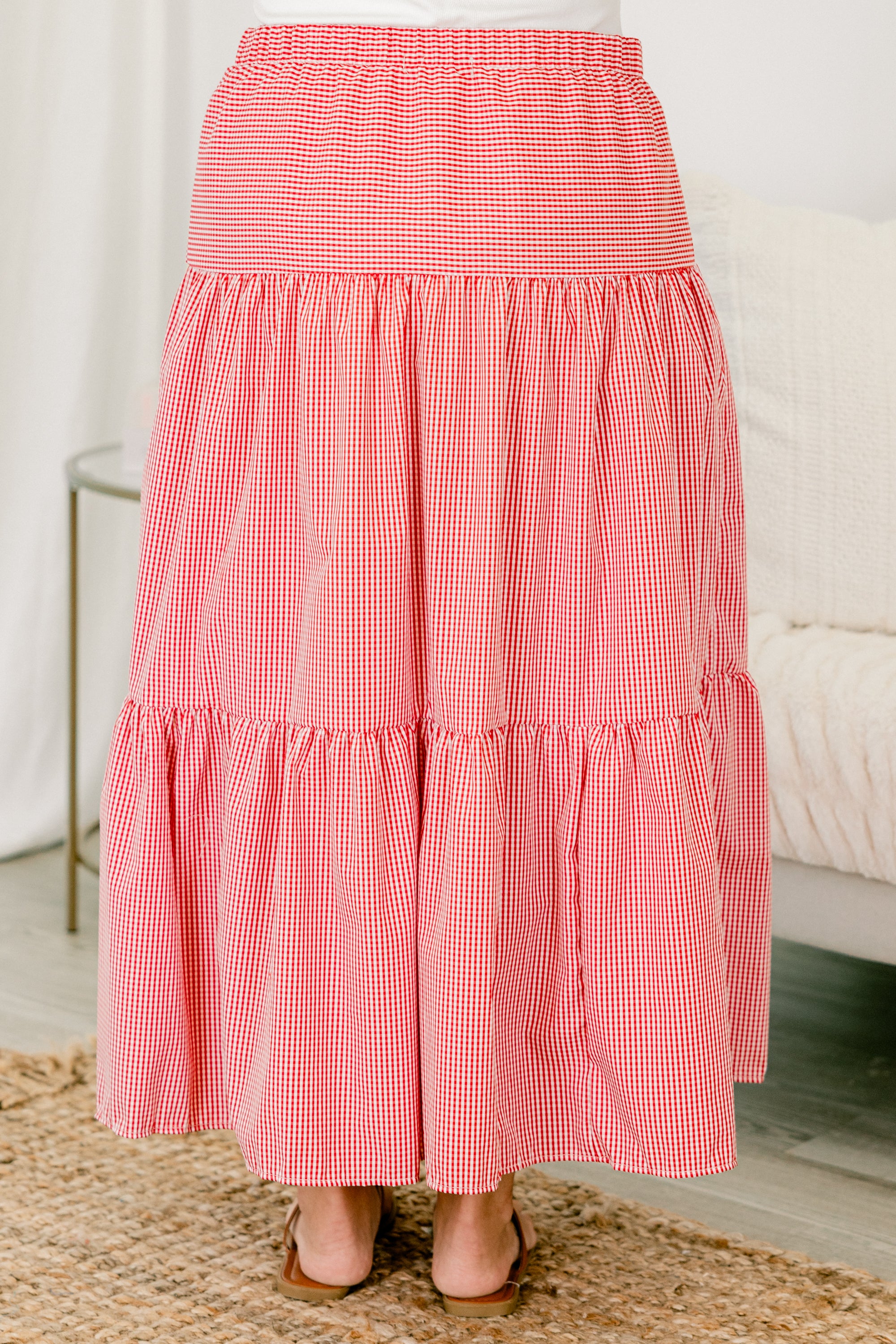  Said In Stride Skirt, Red、mySite、justintrudeaud