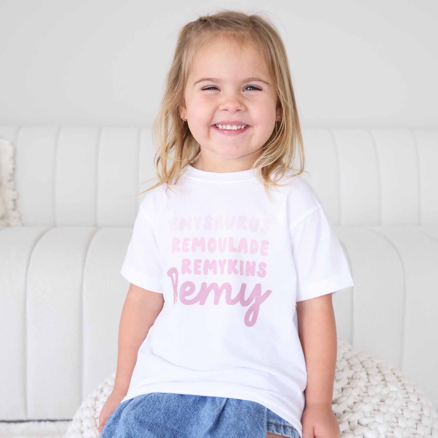  Personalized Dusty Rose Nickname Kids Graphic Tee | White、mySite、layawaytickets