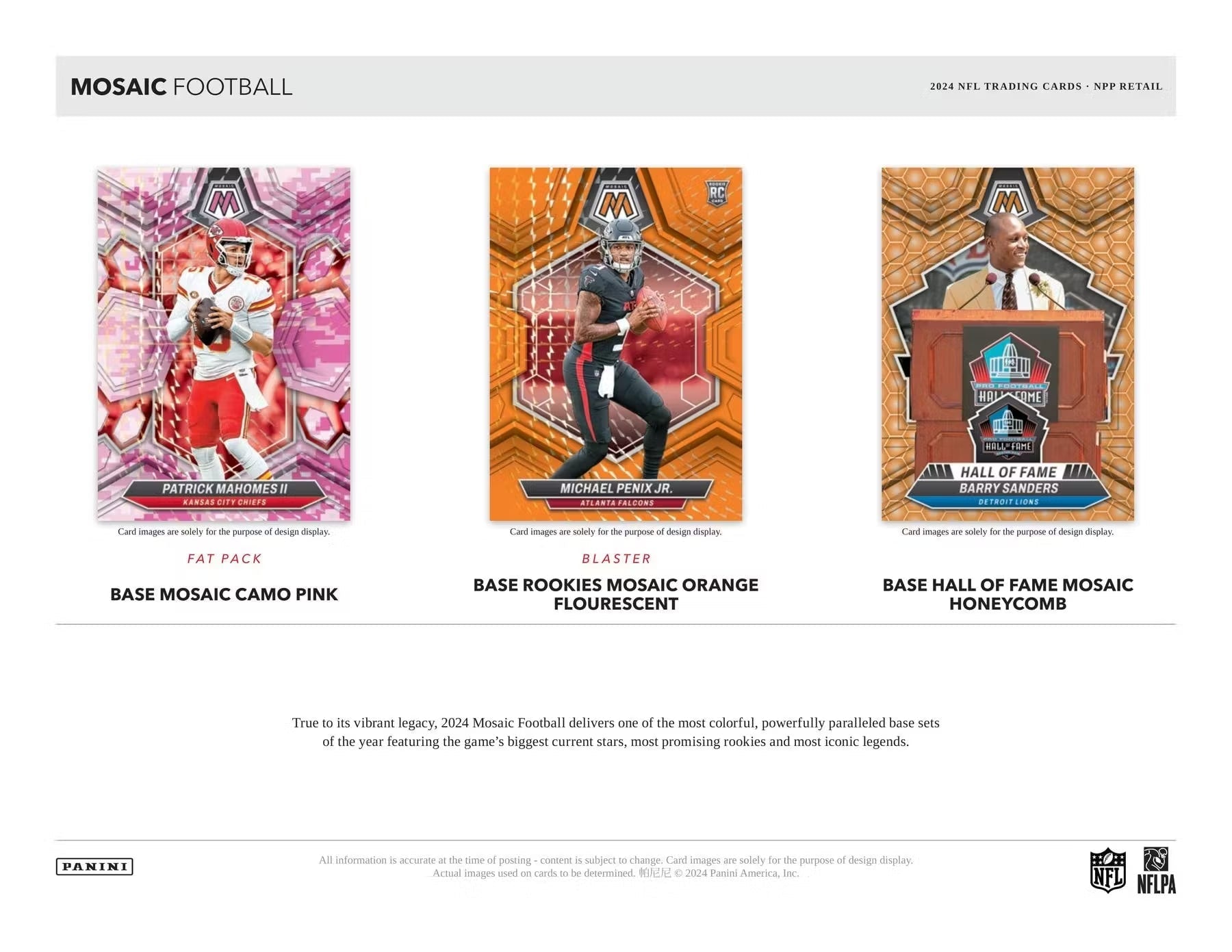 Panini Mosaic NFL Football 2024 - Fat Pack、mySite、waistdrama