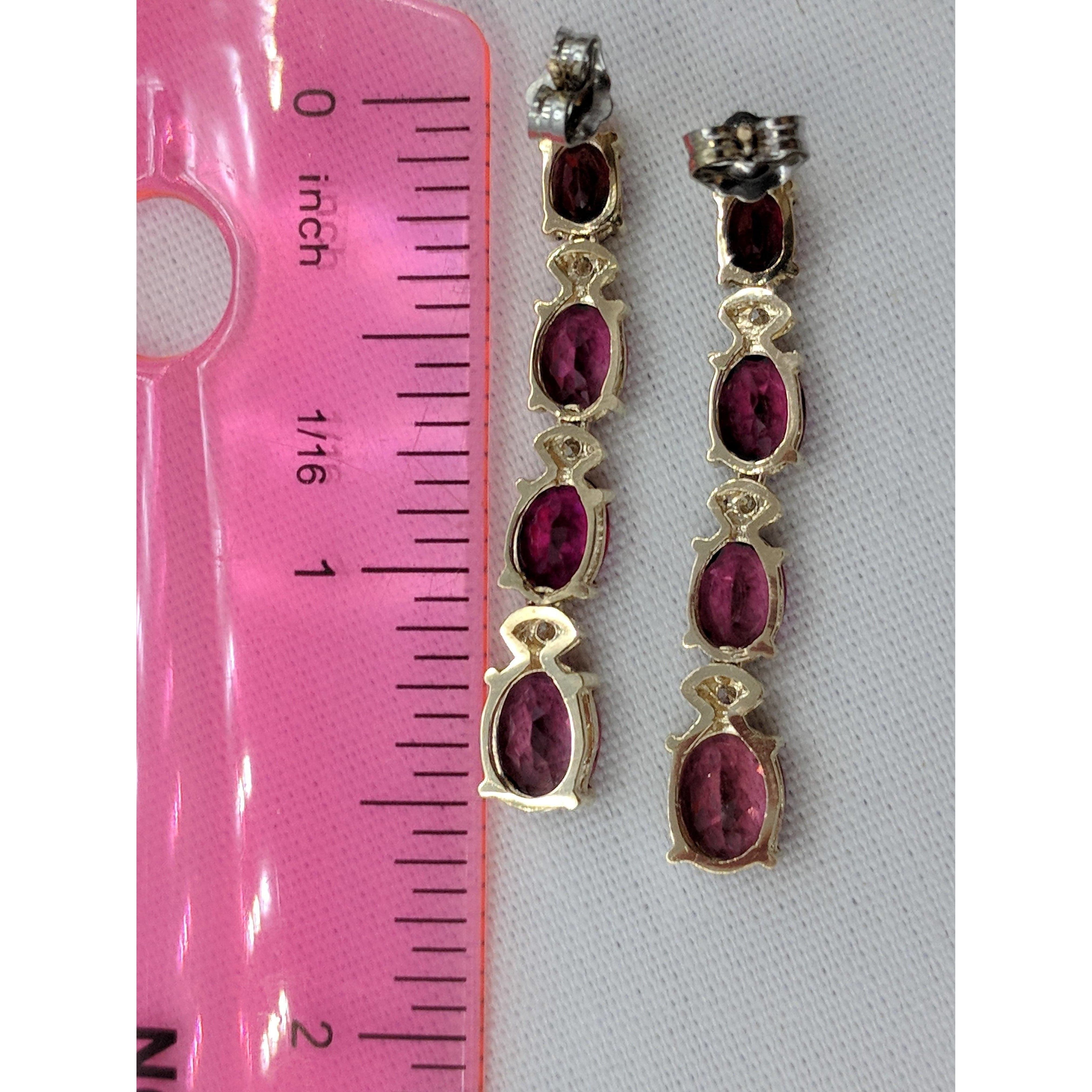 Pink Tourmaline and Diamond SET, 27.4ctw Necklace & 7.45ctw Earrings in 14K Gold, STUNNING!、mySite、g9winljtr