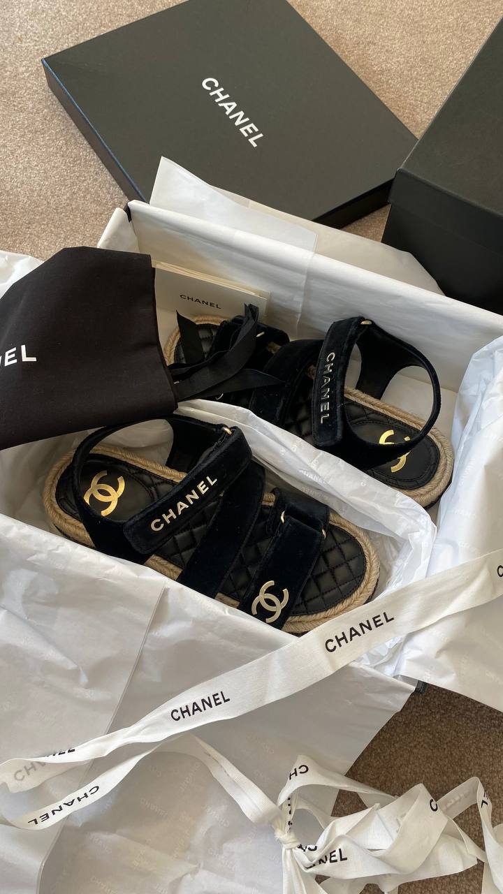 Chanel Velvet Velcro Sandal、mySite、garminoutage.com