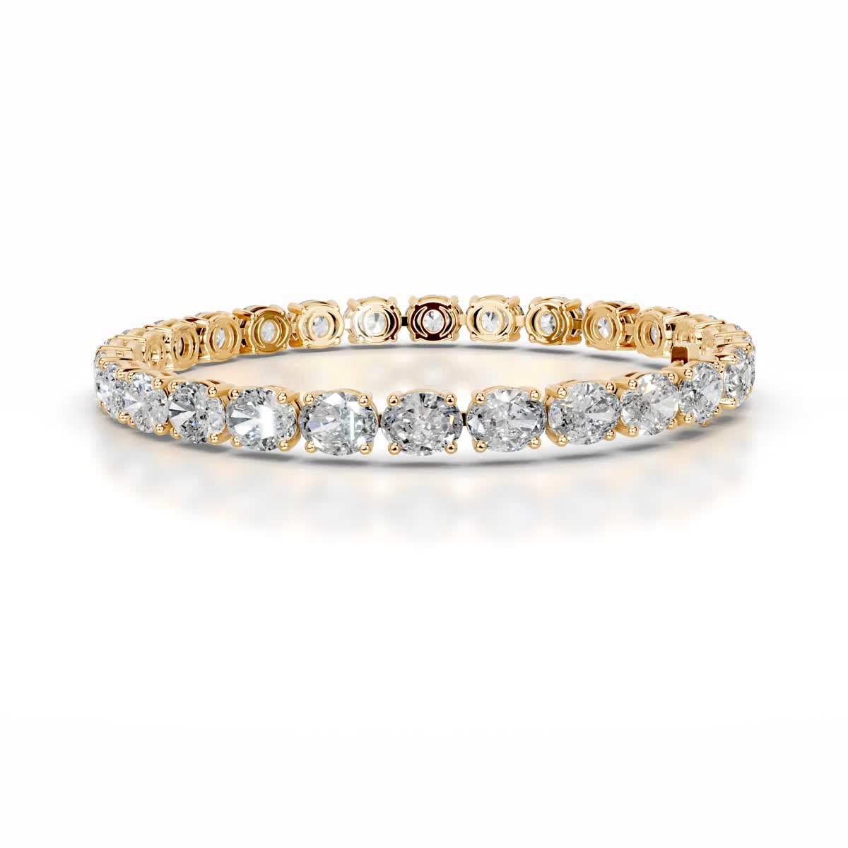 Ruth Diamond Tennis Bracelet (15 Carat) -18K Yellow Gold、mySite、hinf8tx79