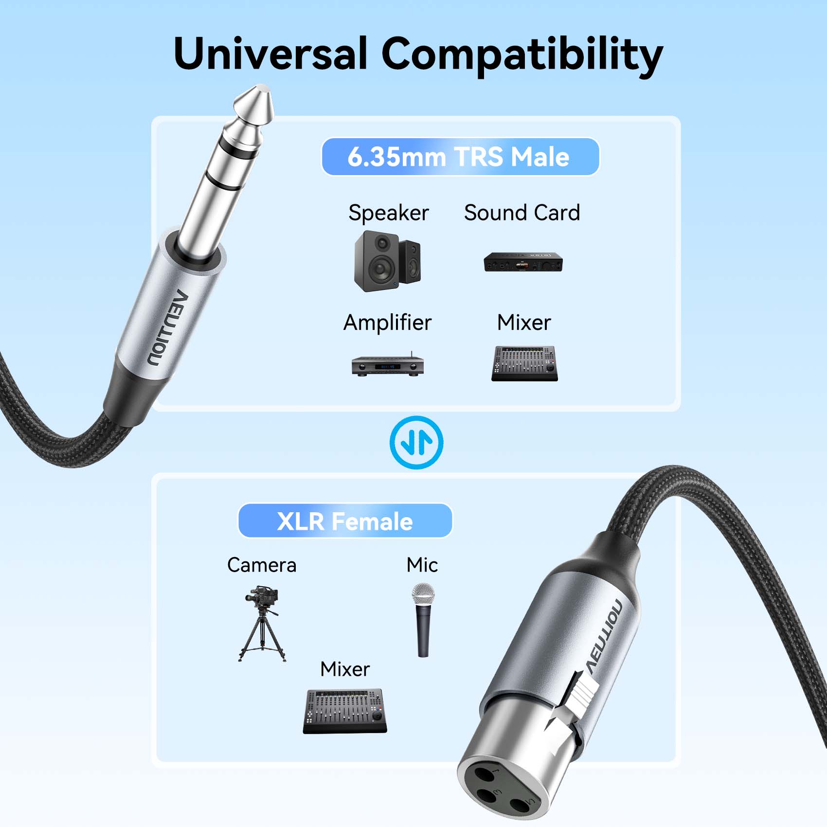 Vention 6.35mm Male to XLR Female Audio Cable、mySite、fannypackpong