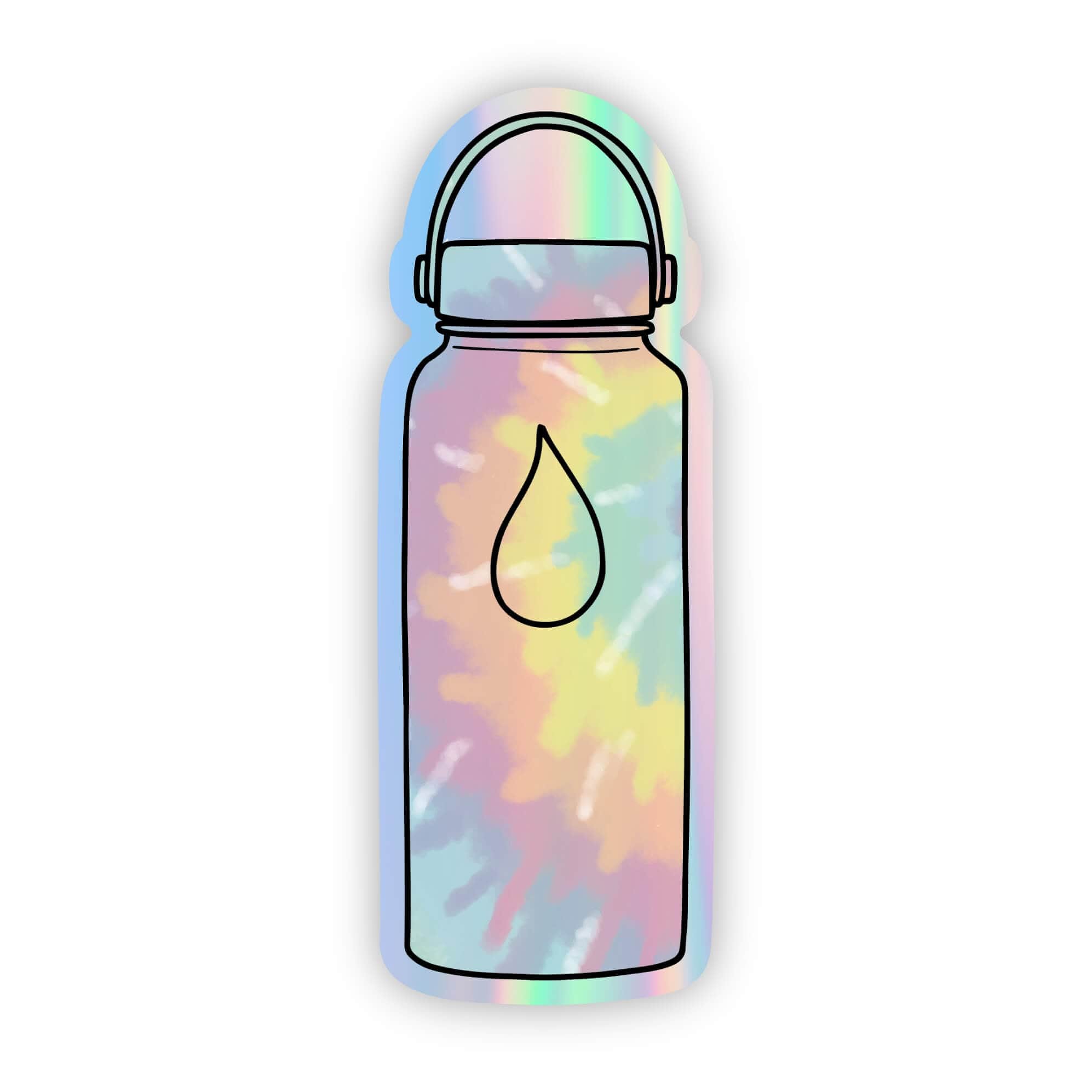  Holographic Tie Dye Water Bottle Sticker、mySite、elrpsem3k