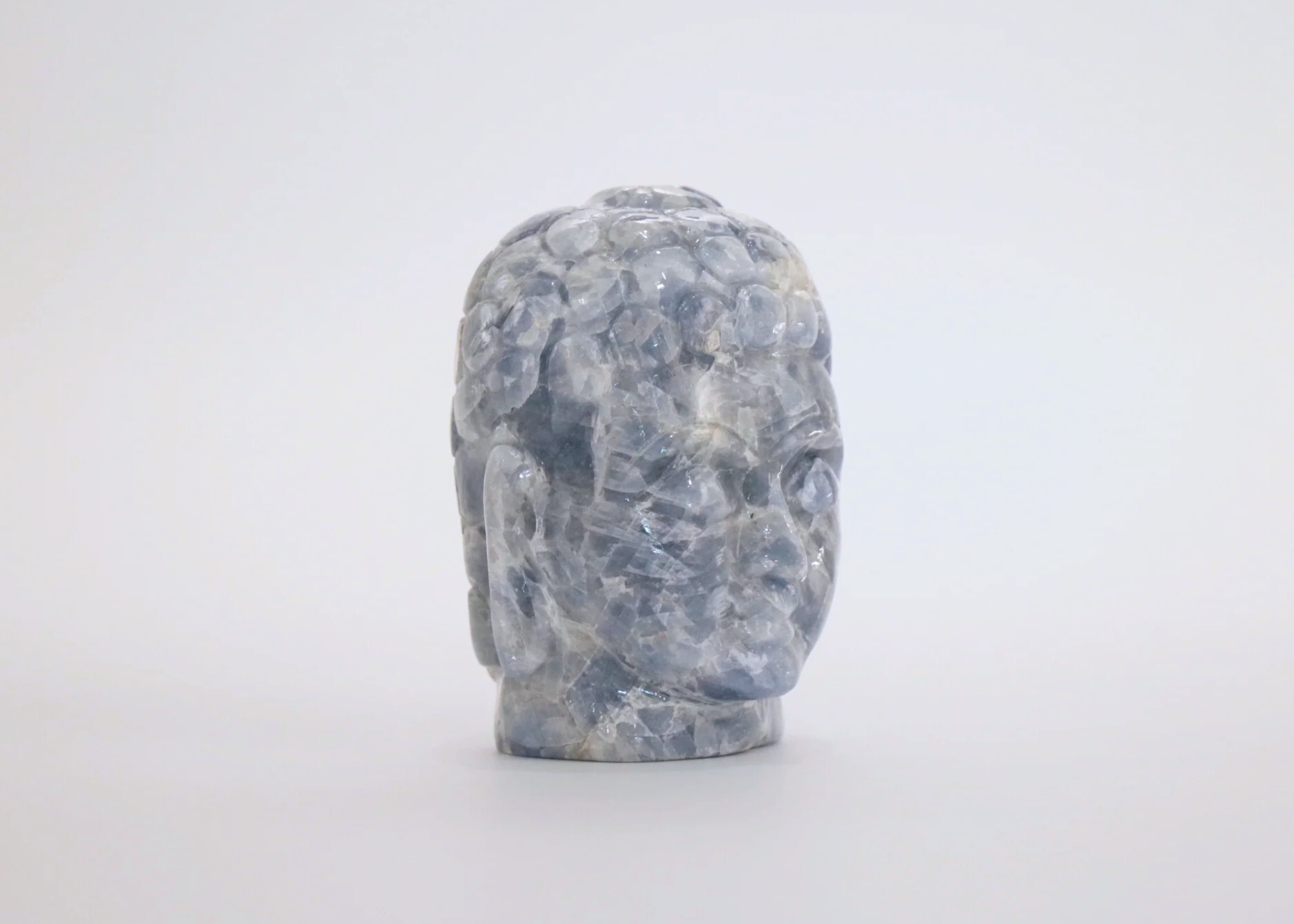 Buddha Head - Blue Calcite (Small, 9cm)、mySite、topwebapps