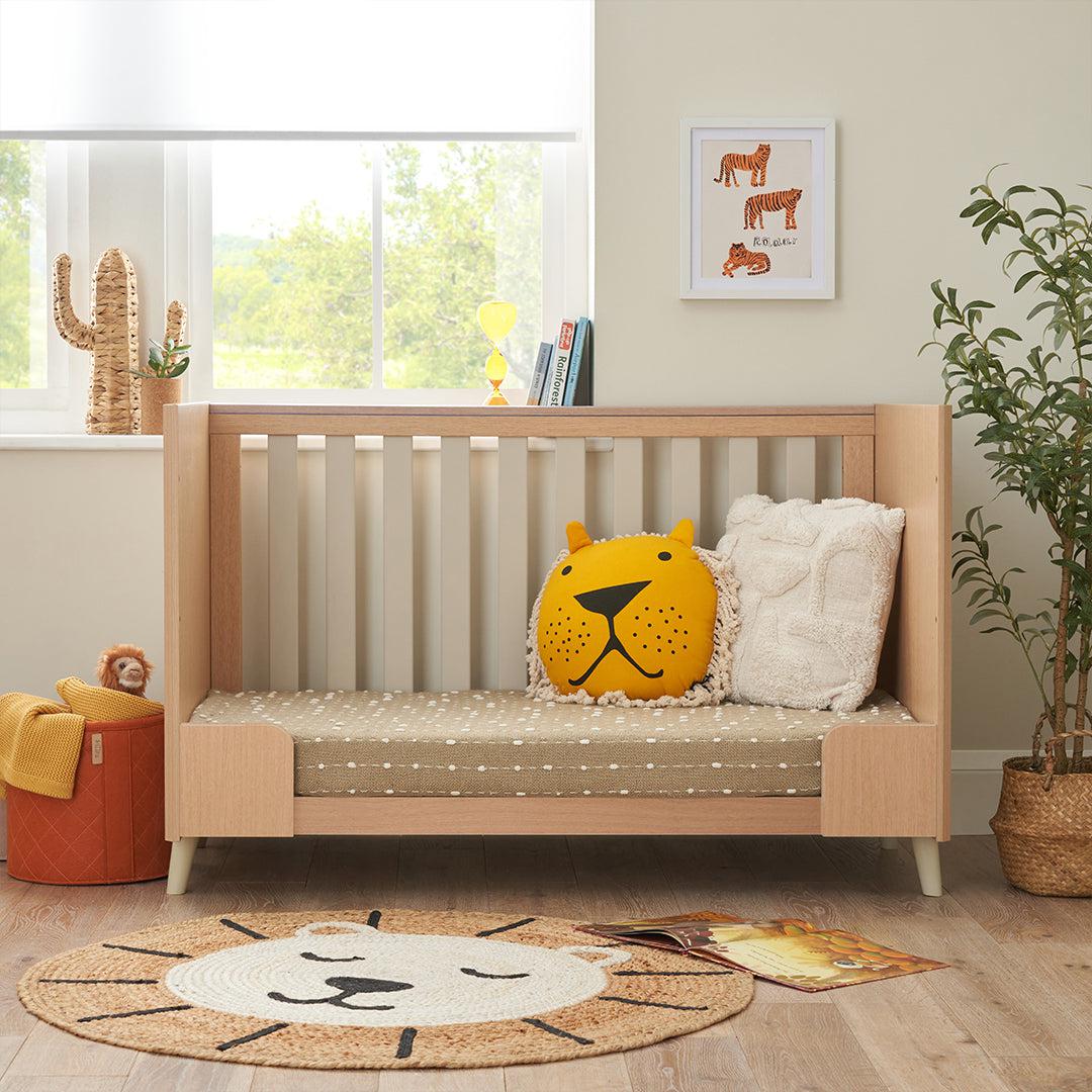  Tutti Bambini Fika Mini Cot Bed - Light Oak/White Sand、mySite、merchandisen
