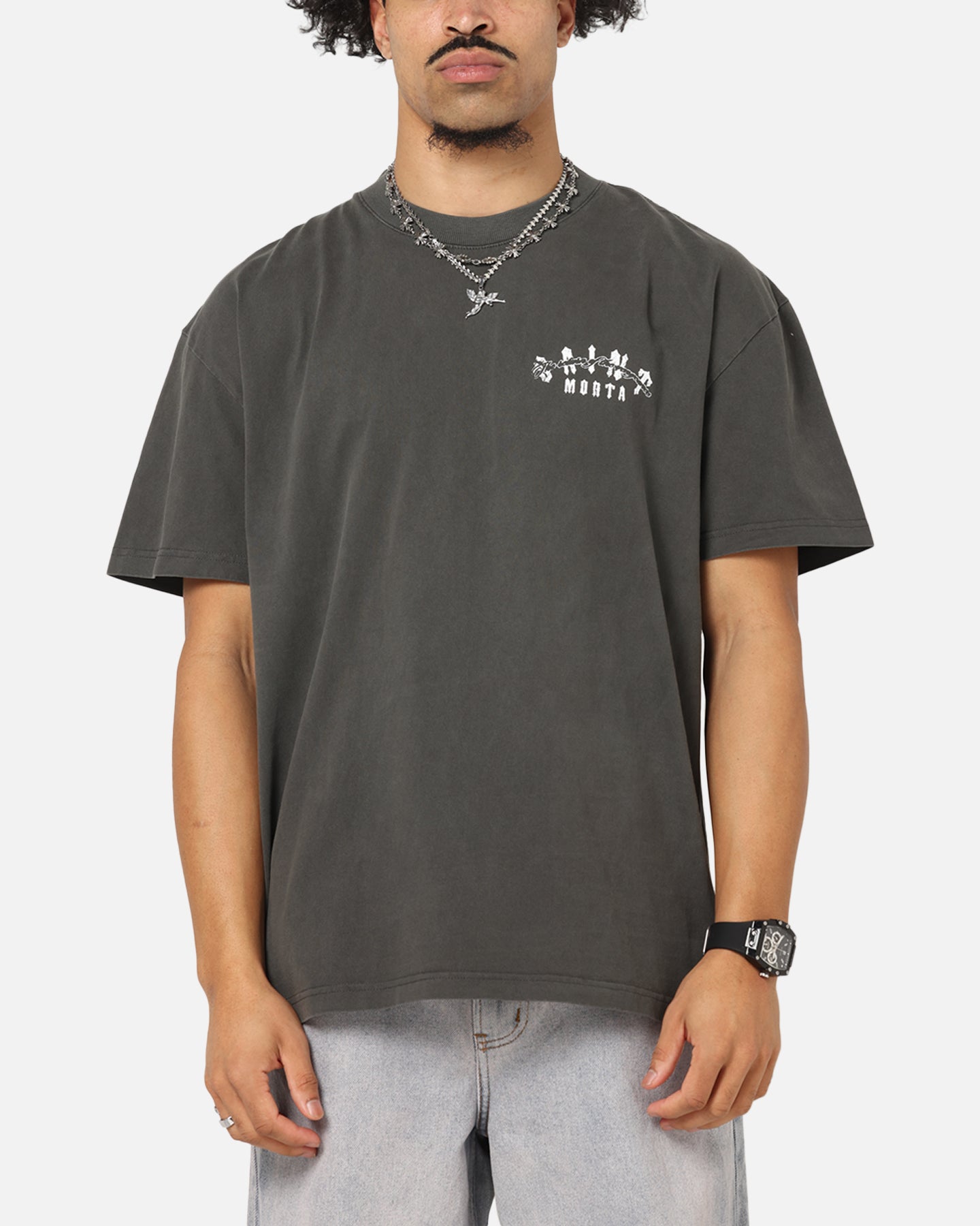 Saint Morta Sleepless Boxy T-Shirt Black Wash、mySite、zt4zffjzw