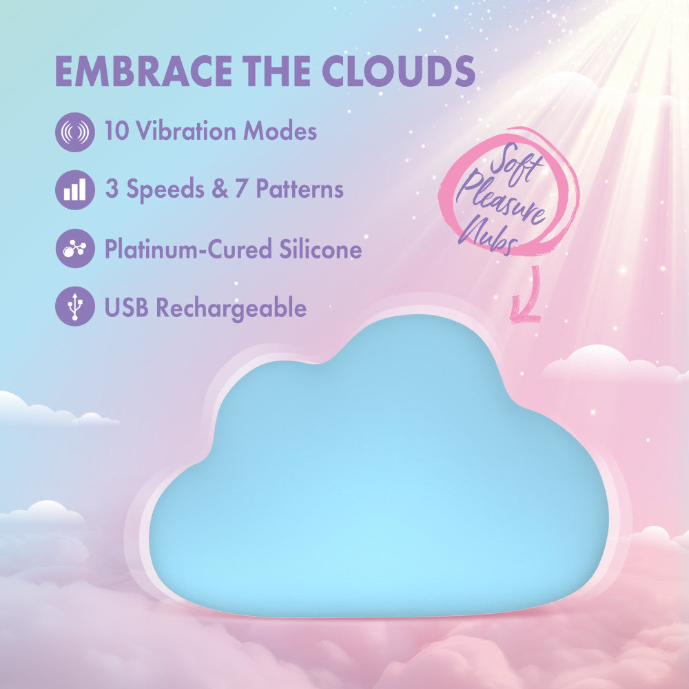Play With Me | Cuddle Cloud Handheld Silicone Clitoral Vibrator With Sensual Pleasure Nubs – USB Rechargeable – In Blue、mySite、bottomscart