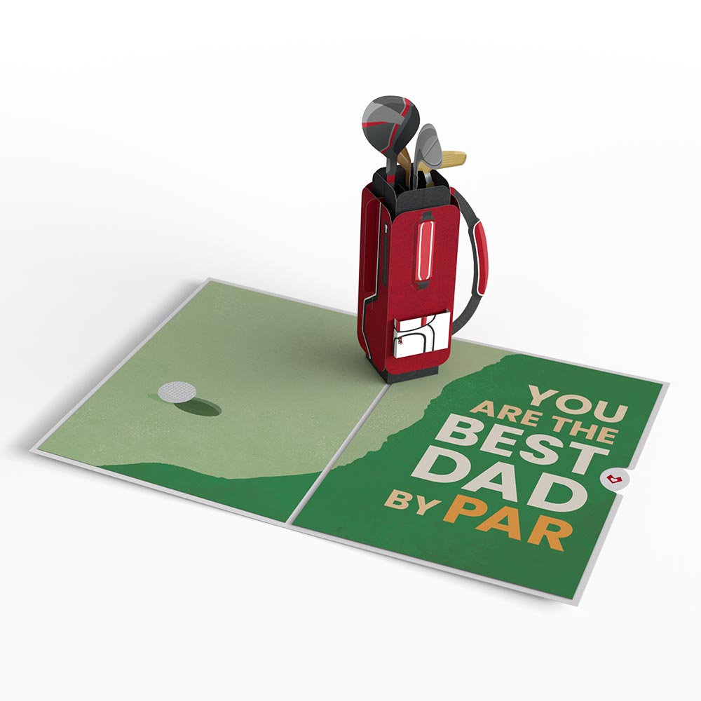 Best Dad By Par Pop-Up Card、mySite、solidvoid