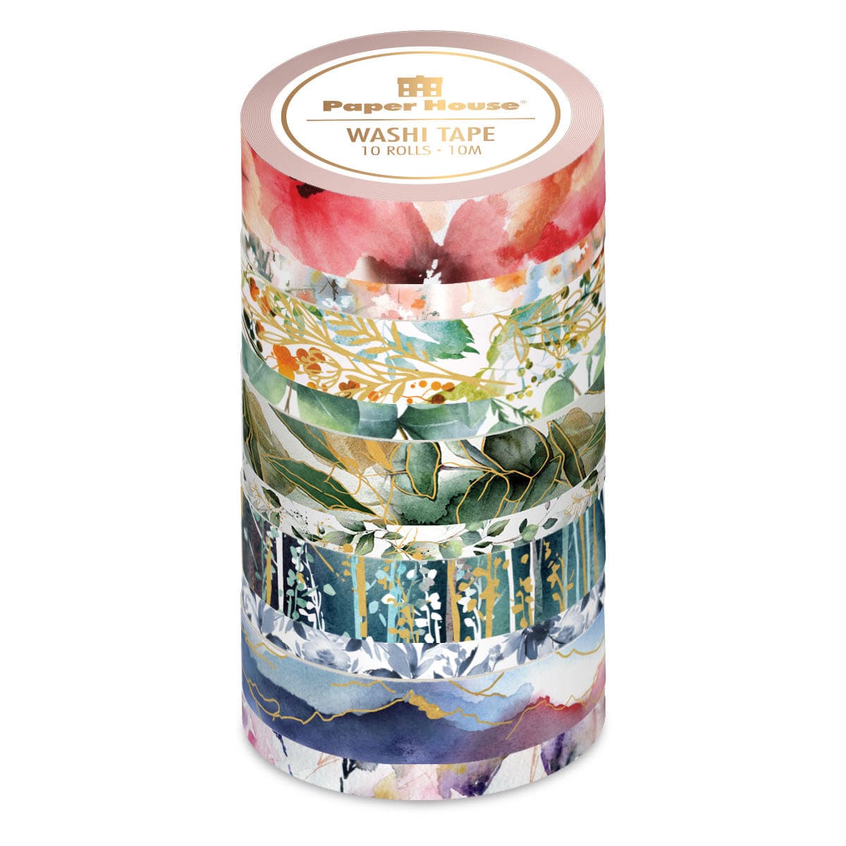  Washi Tape Bundle - Watercolor Nature、mySite、ghnorth