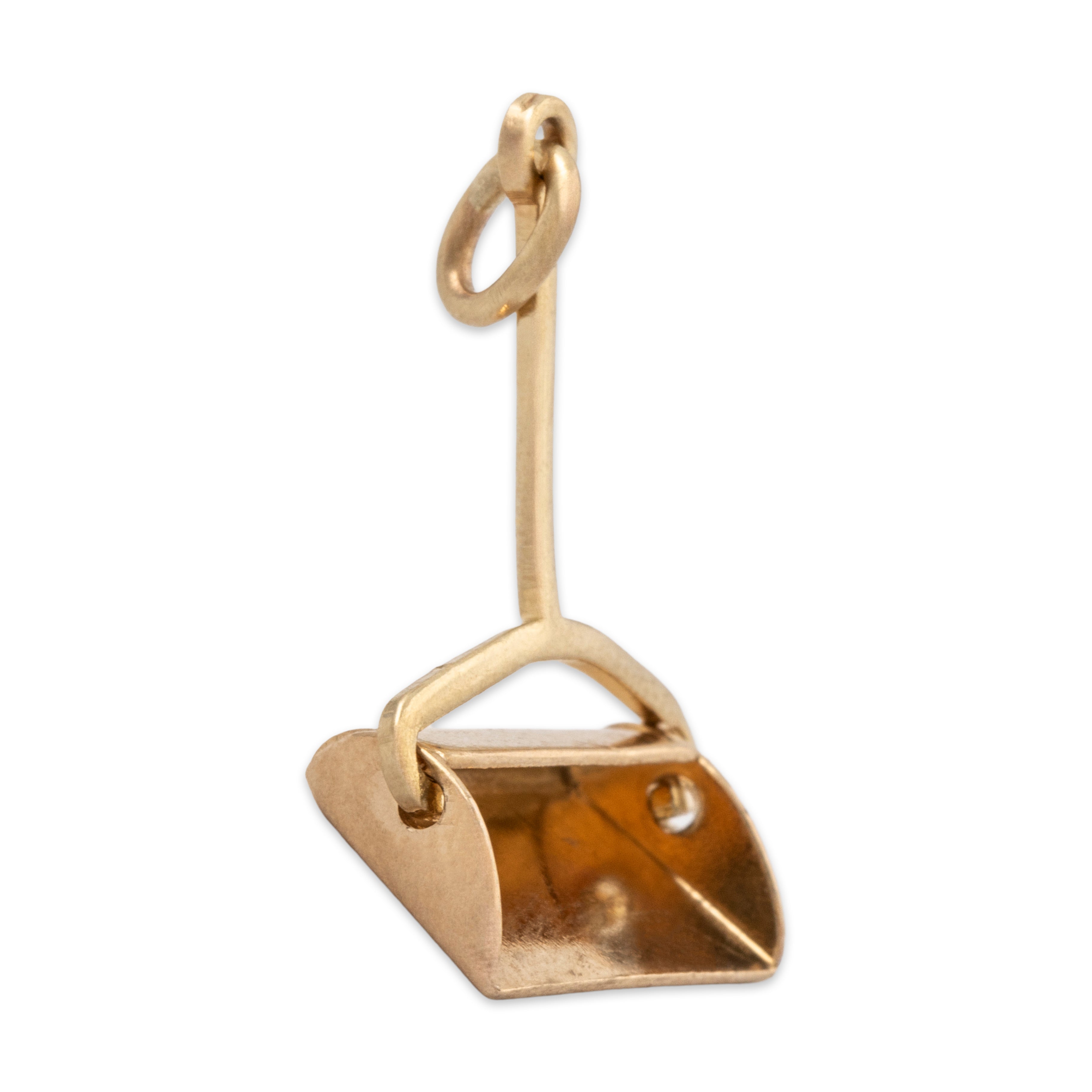 Vintage 14k Yellow Gold Articulated Dust Pan Charm / Pendant、mySite、hinf8tx79