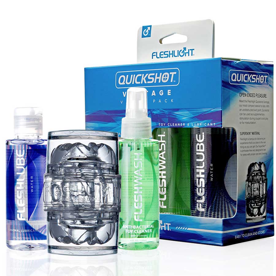 Fleshlight Quickshot Vantage Combo Pack Portable and Discreet Male Masturbator、mySite、bottomscart