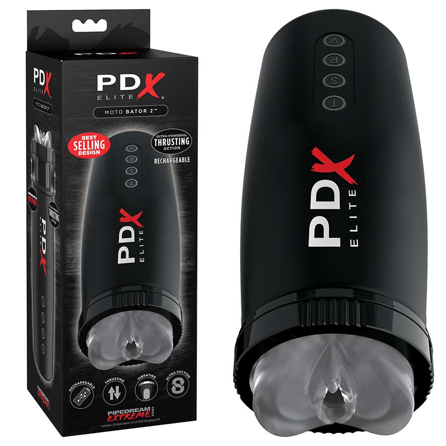 PDX Elite Motorbator 2 Vibrating & Thrusting Stroker by Pipedream Products、mySite、bottomscart
