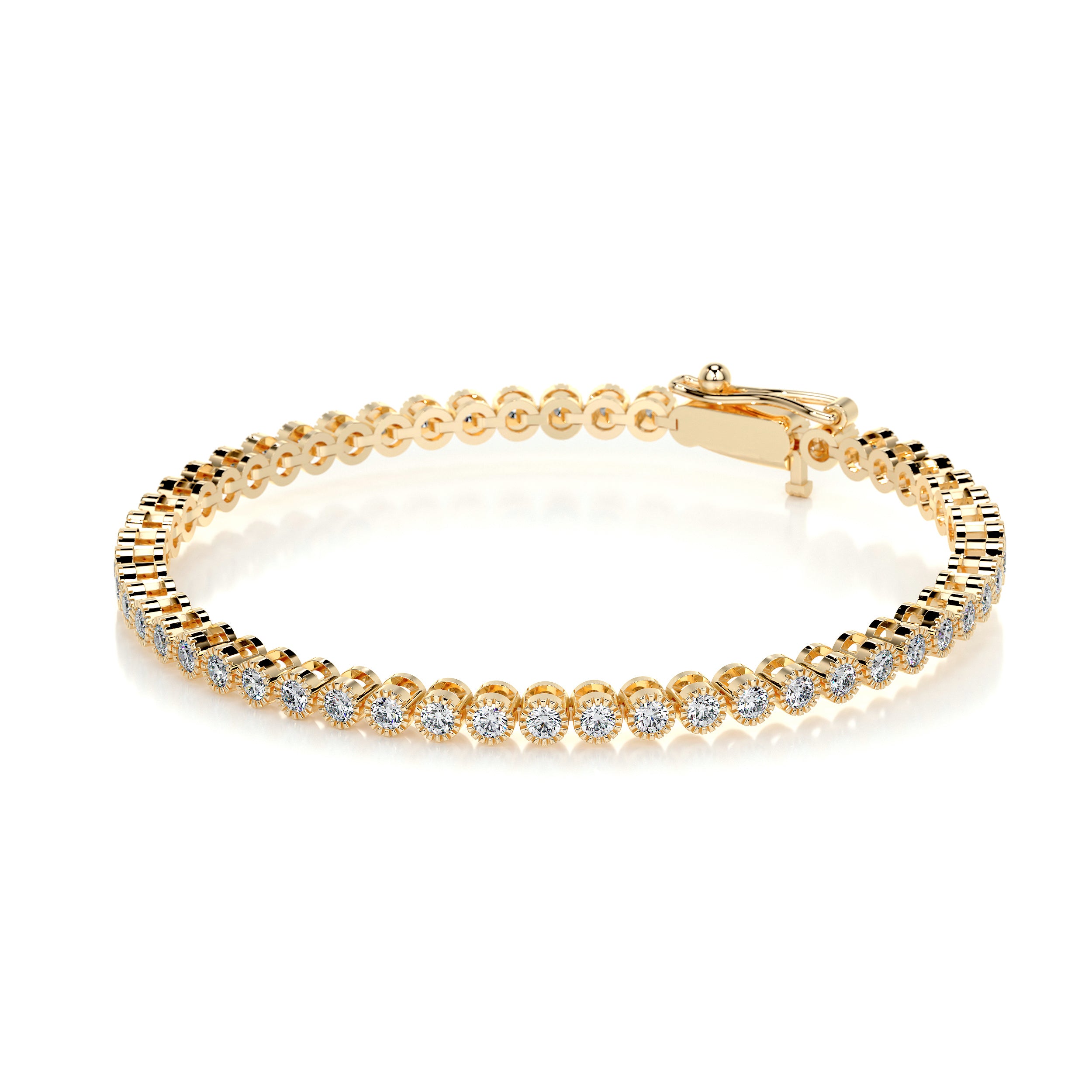 Laura Diamond Tennis Bracelet (1.50 Carat) -18K Yellow Gold、mySite、hinf8tx79