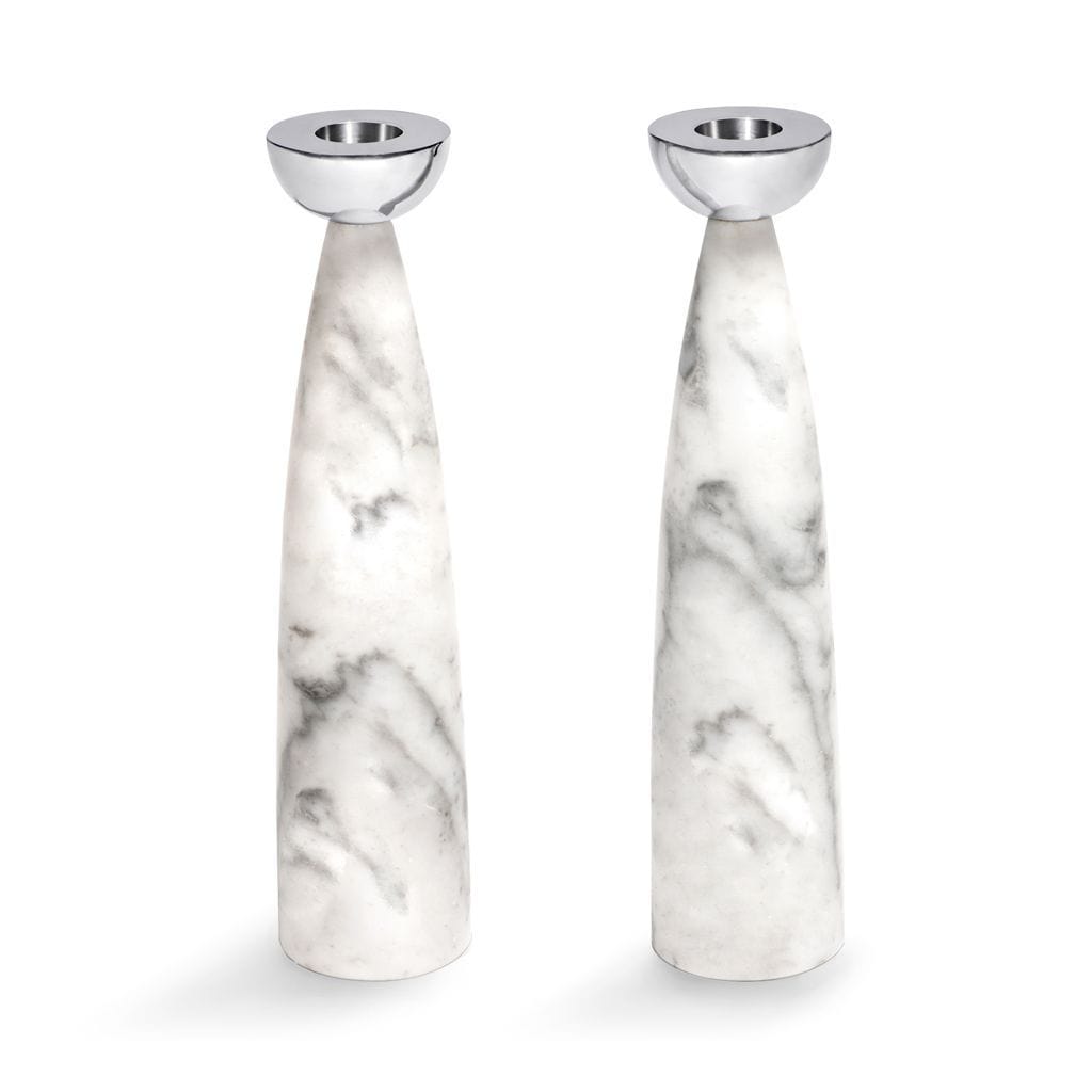 Coluna Marble Candlesticks by Anna New York - Silver、mySite、topwebapps