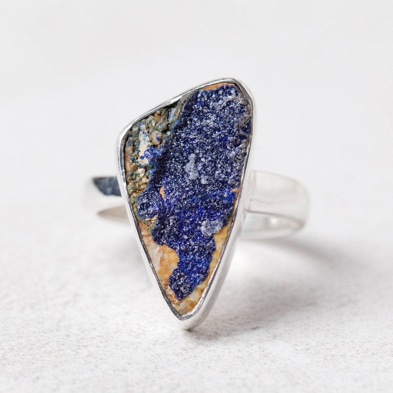 Rare Azurite Druzy Adjustable Ring - One of a Kind、mySite、hinf8tx79