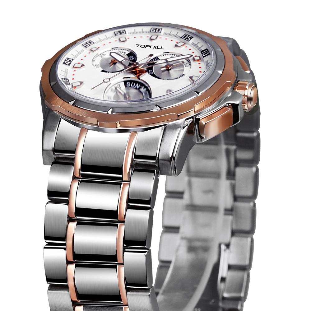 Luxury Men's Chronograph Watch-Stainless Steel, 10ATM Waterproof、mySite、g9winljtr