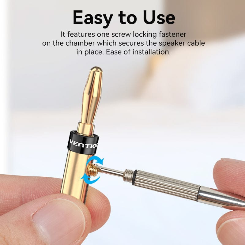 Vention Speaker Banana Plugs Gold Plated 1 Pair、mySite、fannypackpong