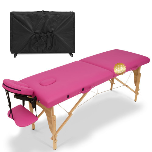 Massage Table Portable Massage Bed Lash Bed with Carrying Case SPA Table Height Adjustable, Salon Bed Face Cradle Bed、、casual