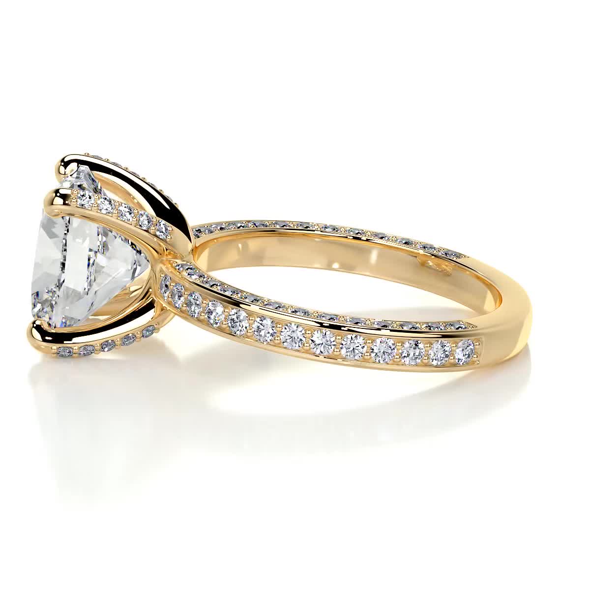 Lyric Diamond Engagement Ring -18K Yellow Gold、mySite、hinf8tx79