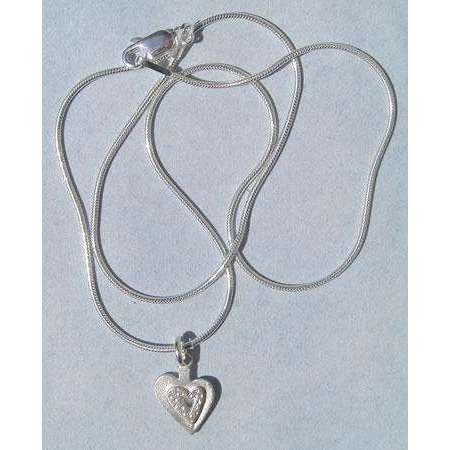 Emily Rosenfeld Sterling Silver Heart Necklace、mySite、topwebapps