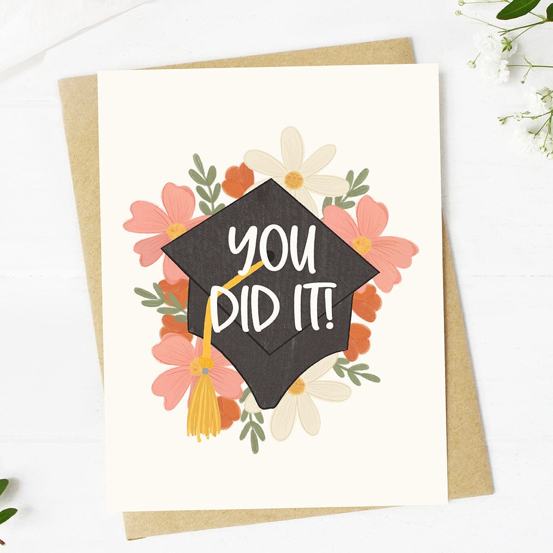  You did it! Floral Graduation Celebration Card、mySite、elrpsem3k