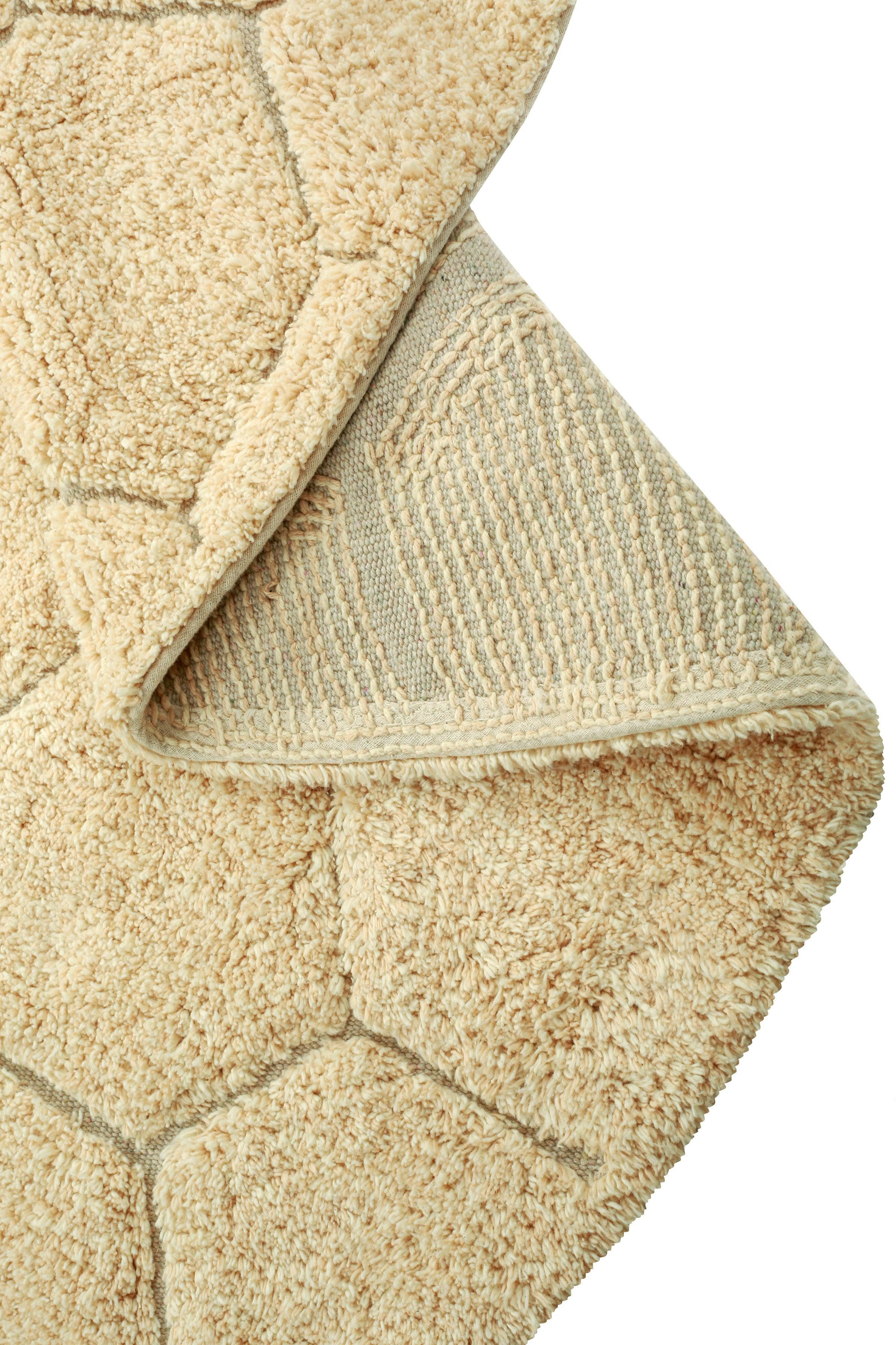 WASHABLE ROUND RUG HONEYCOMB GOLDEN、mySite、gigharbornorthrealestate