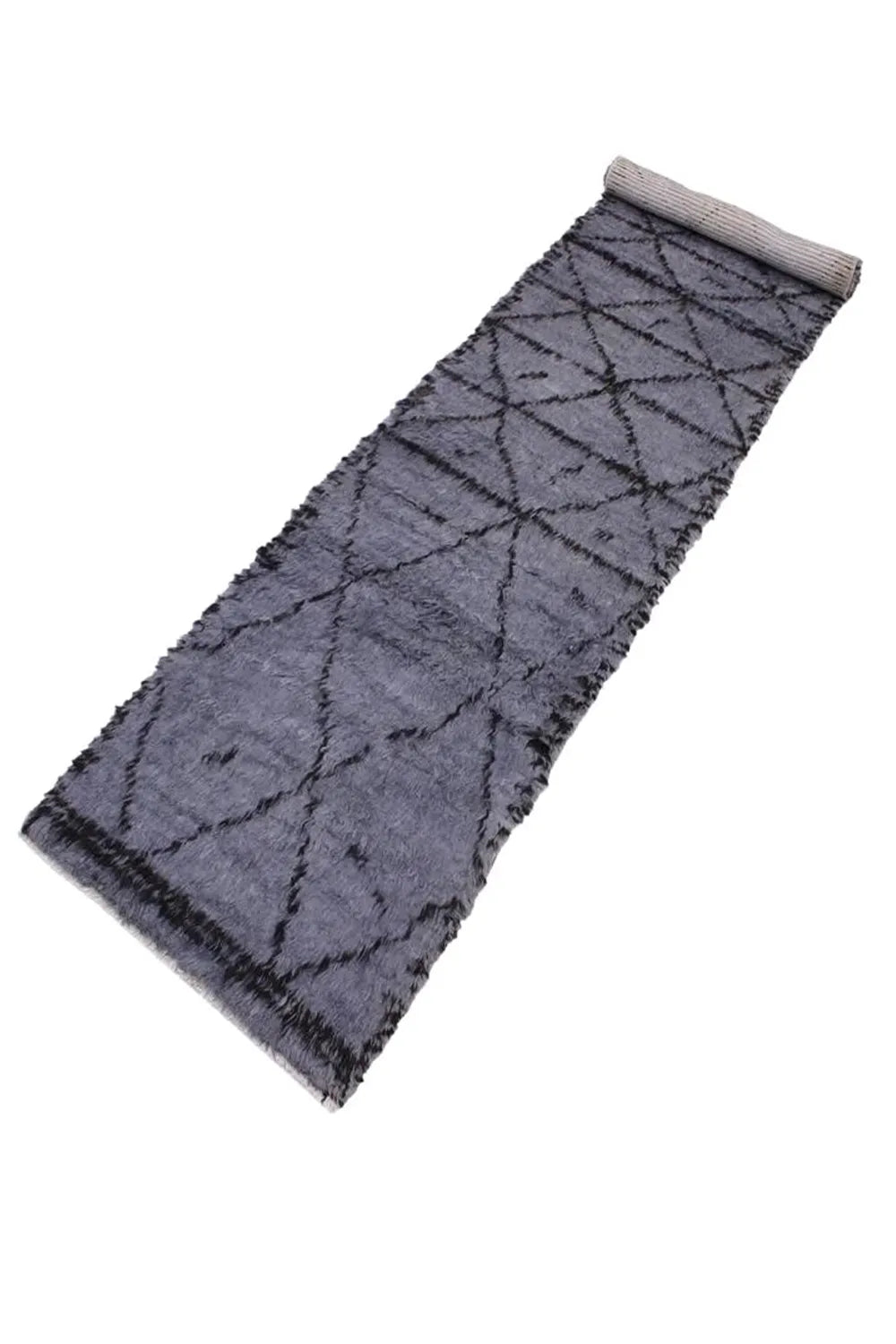 Charcoal Gray Moroccan Shag Wool Runner Rug、mySite、gigharbornorthrealestate