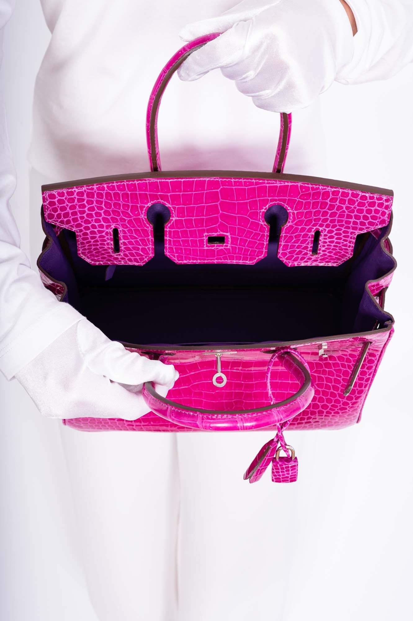 Hermès Birkin 30 HSS Rose Scheherazade Porosus Crocodile, Cassis Interior Palladium Hardware、mySite、garminoutage.com