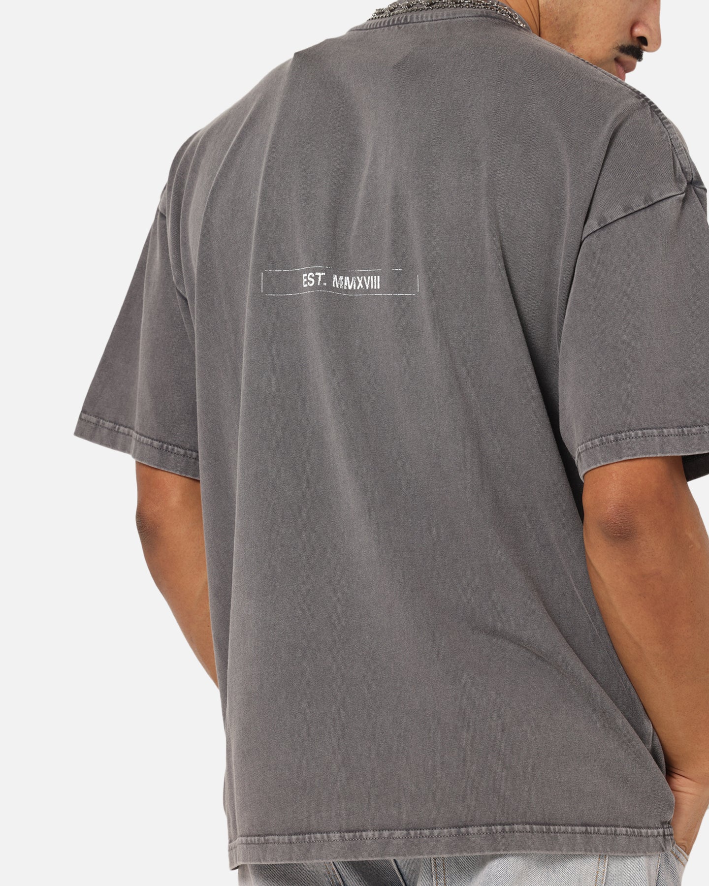 Saint Morta Liberty Mock Neck T-Shirt Washed Charcoal、mySite、zt4zffjzw