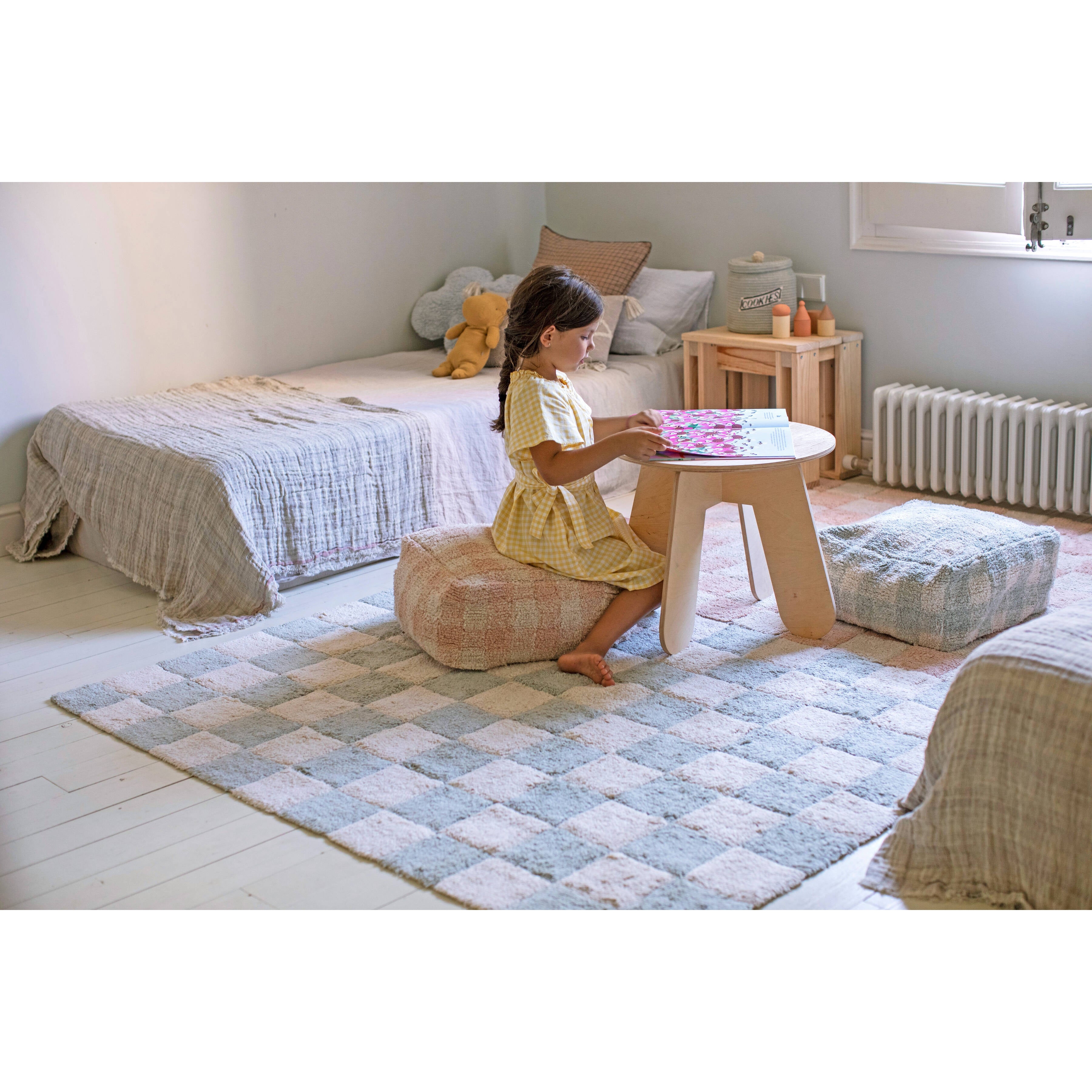 Little Chefs Kitchen Tiles Rose Washable Rug、mySite、gigharbornorthrealestate