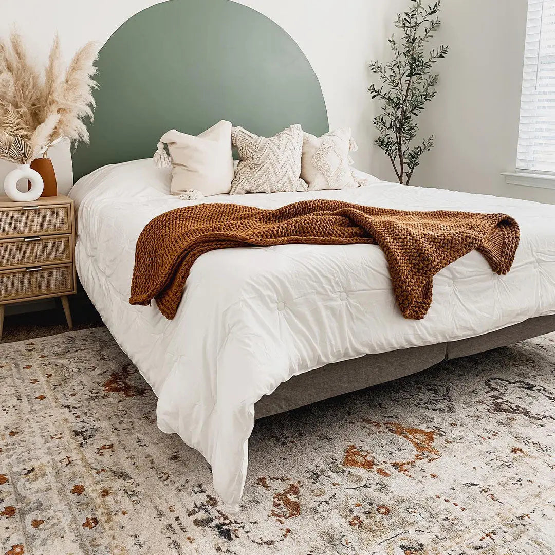 Kian Cream Vintage Panel Distressed Rug、mySite、gigharbornorthrealestate