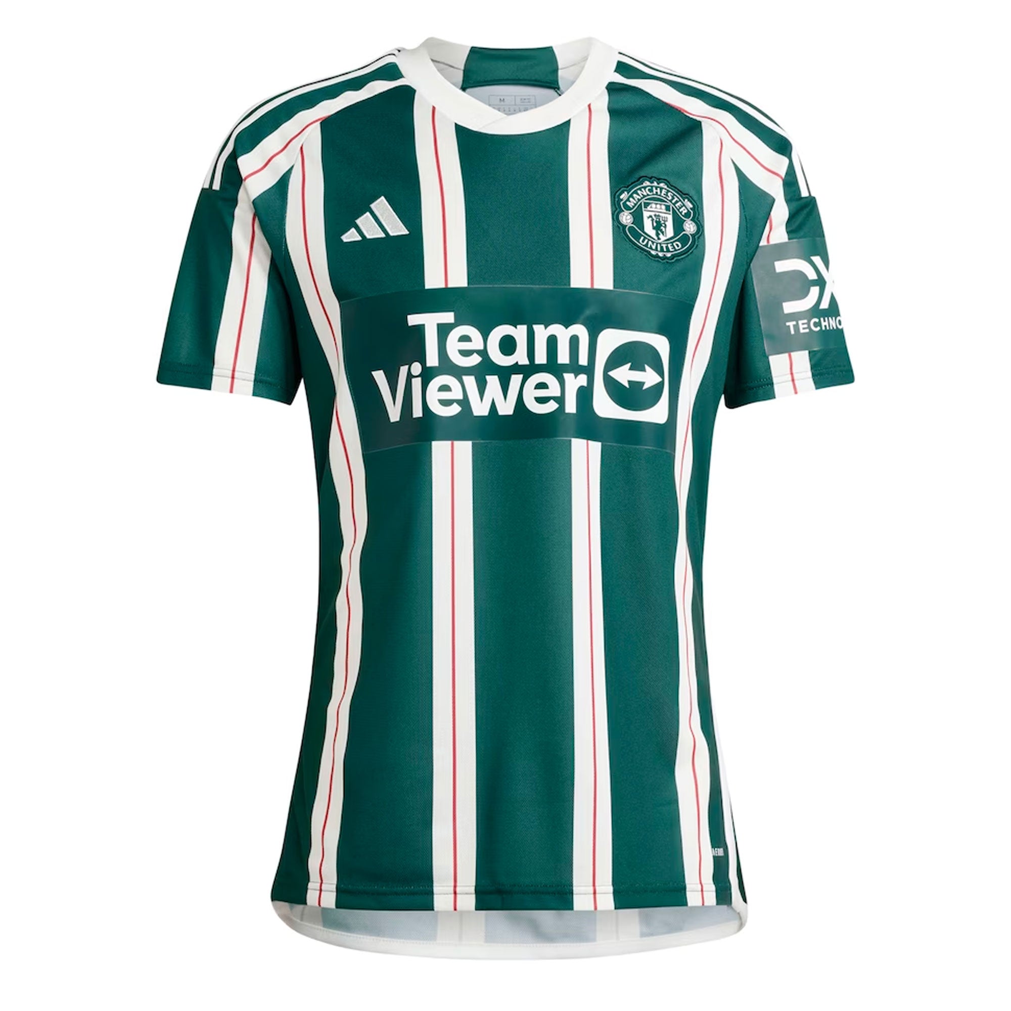 adidas Men's Manchester United 2023/24 Away Jersey White/Green、mySite、noshort