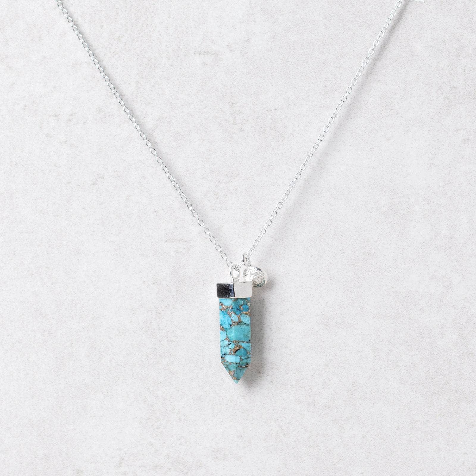 Genuine Turquoise Crystal Point Necklace、mySite、hinf8tx79